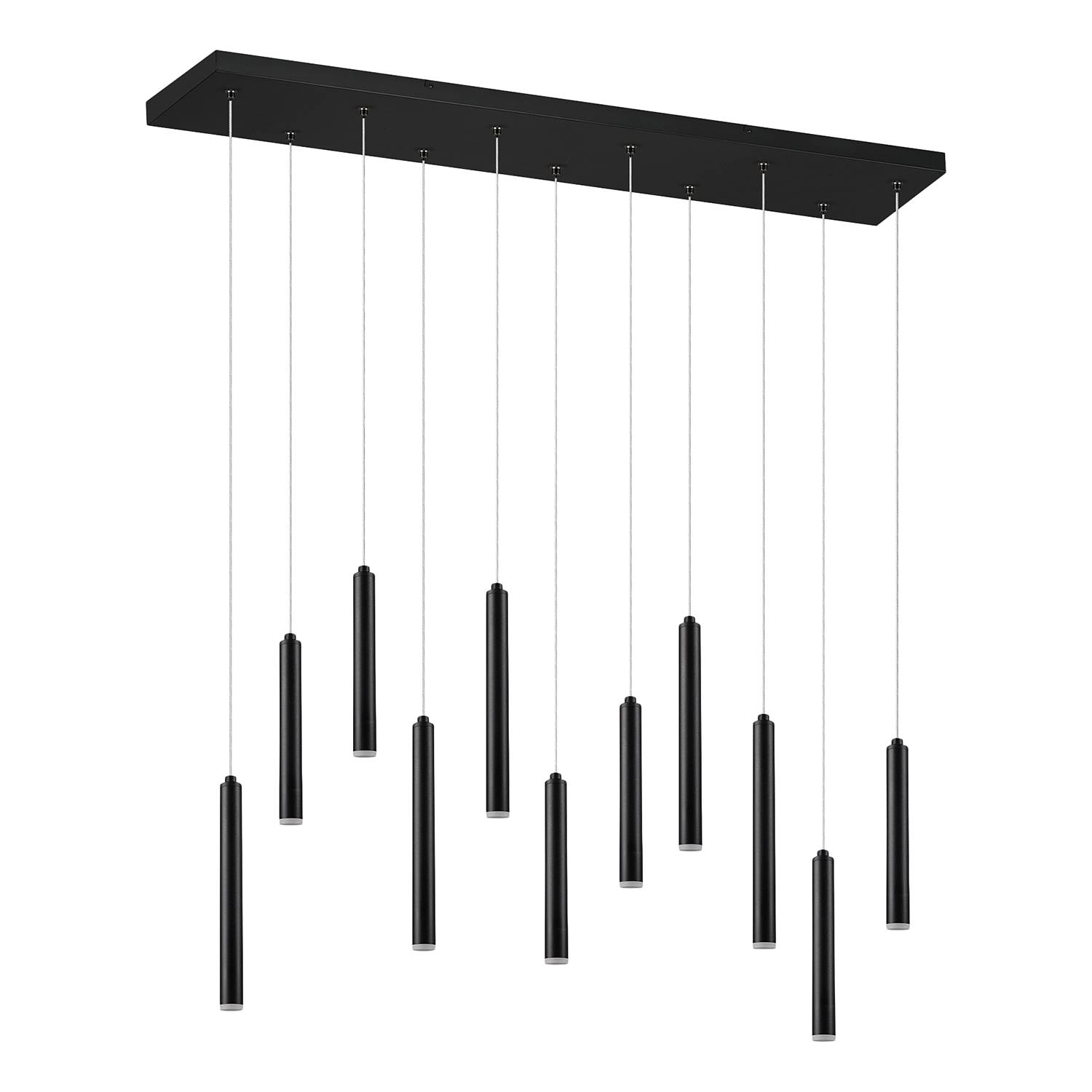 11-Flammig LED-Pendelleuchte Tubular III Aluminium