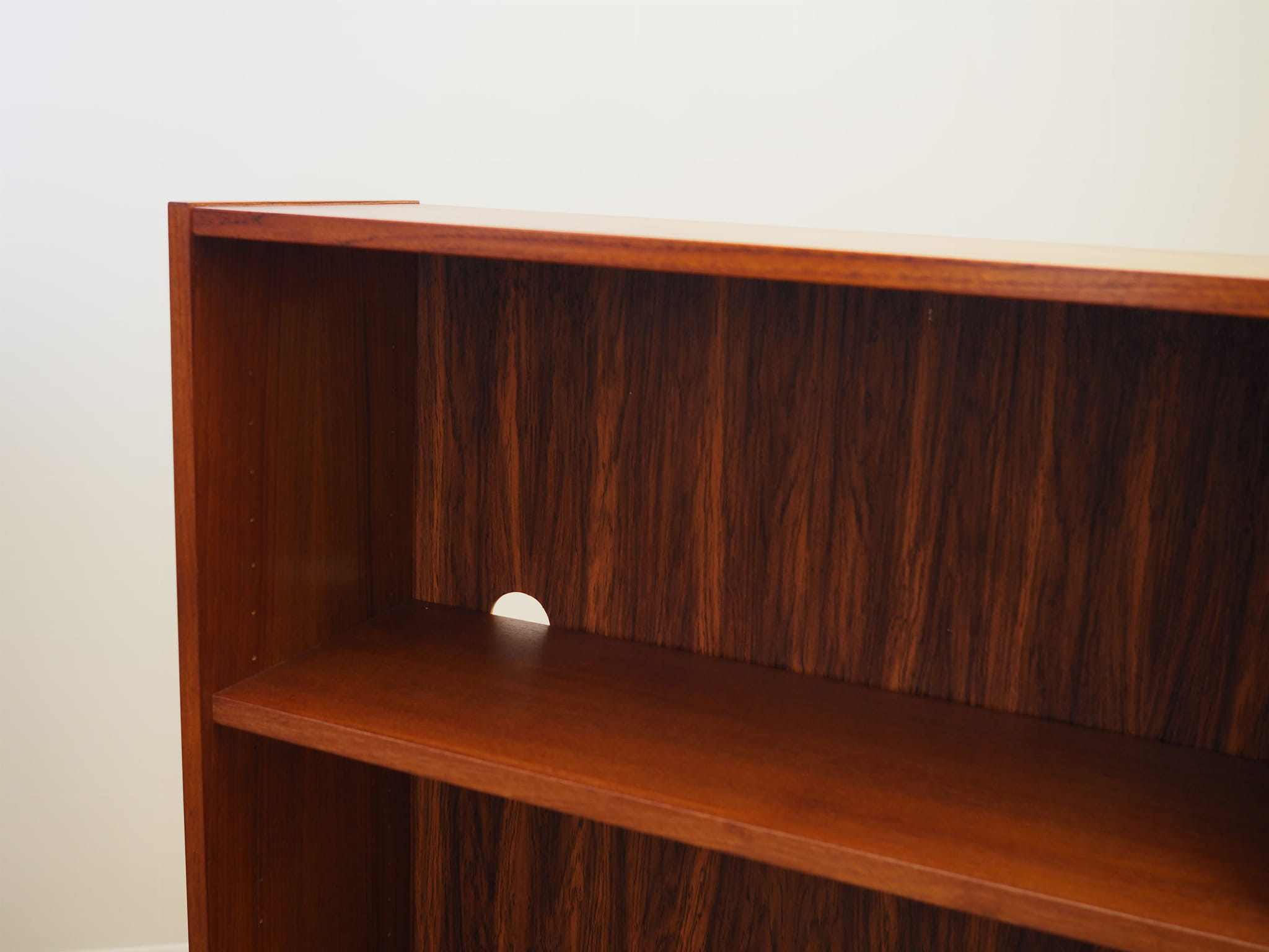 Vintage Bücherregal Teakholz Braun 1970er Jahre