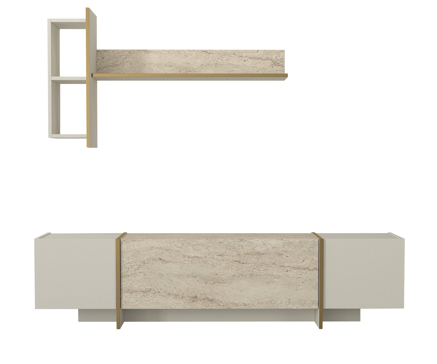 Veyron TV Möbel Travertin Sandstein