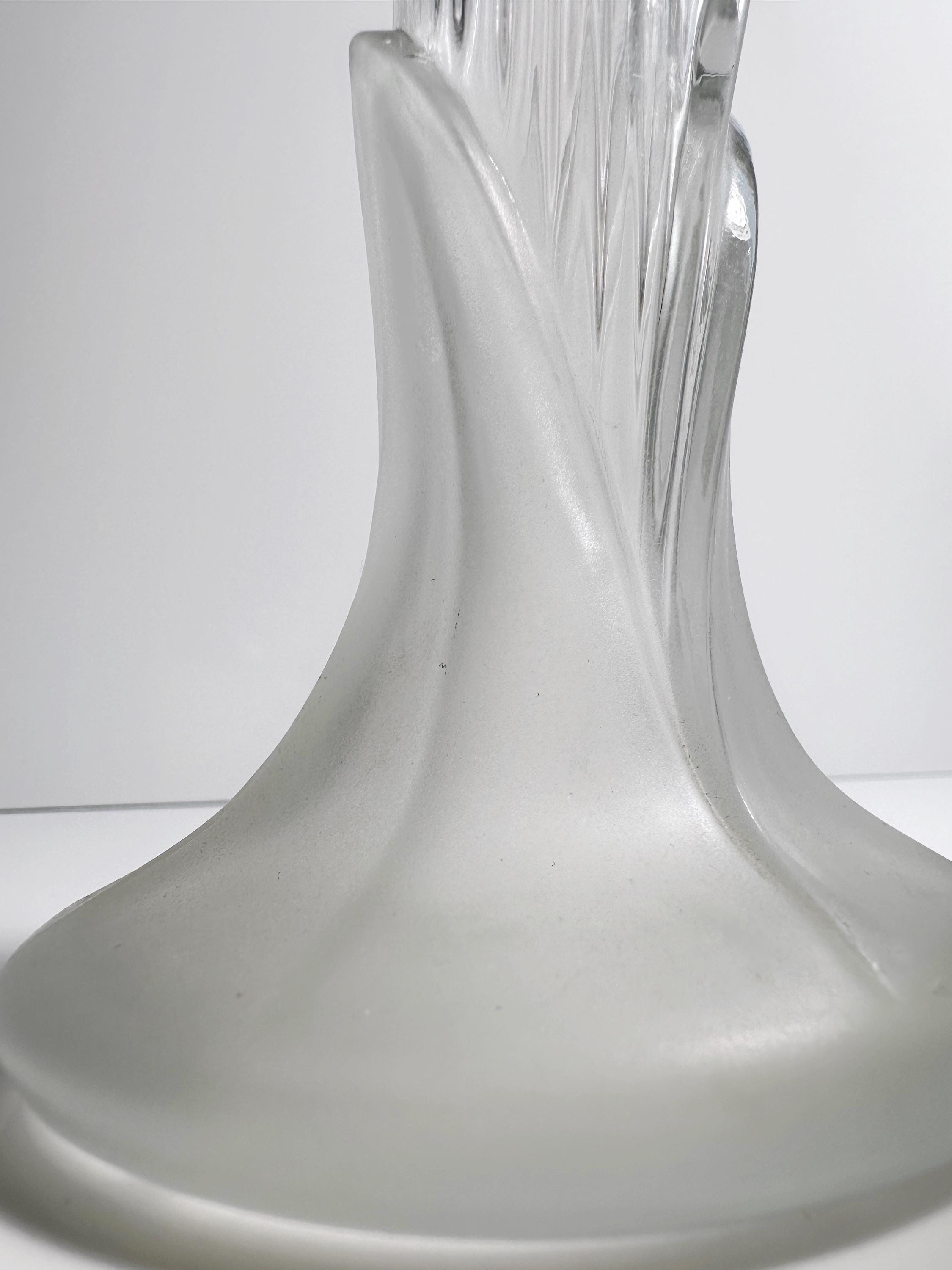 2x Vintage Candlesticks Glass 1980s