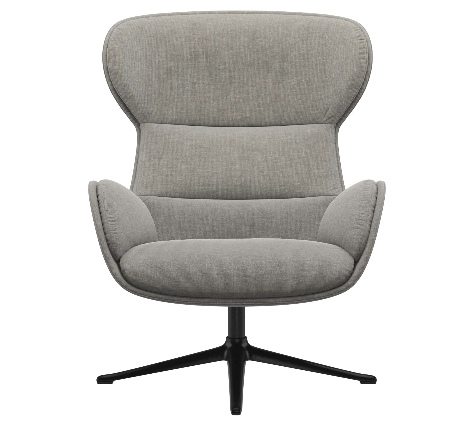 Reno armchair swiveling Naples fabric 2250 silver grey
