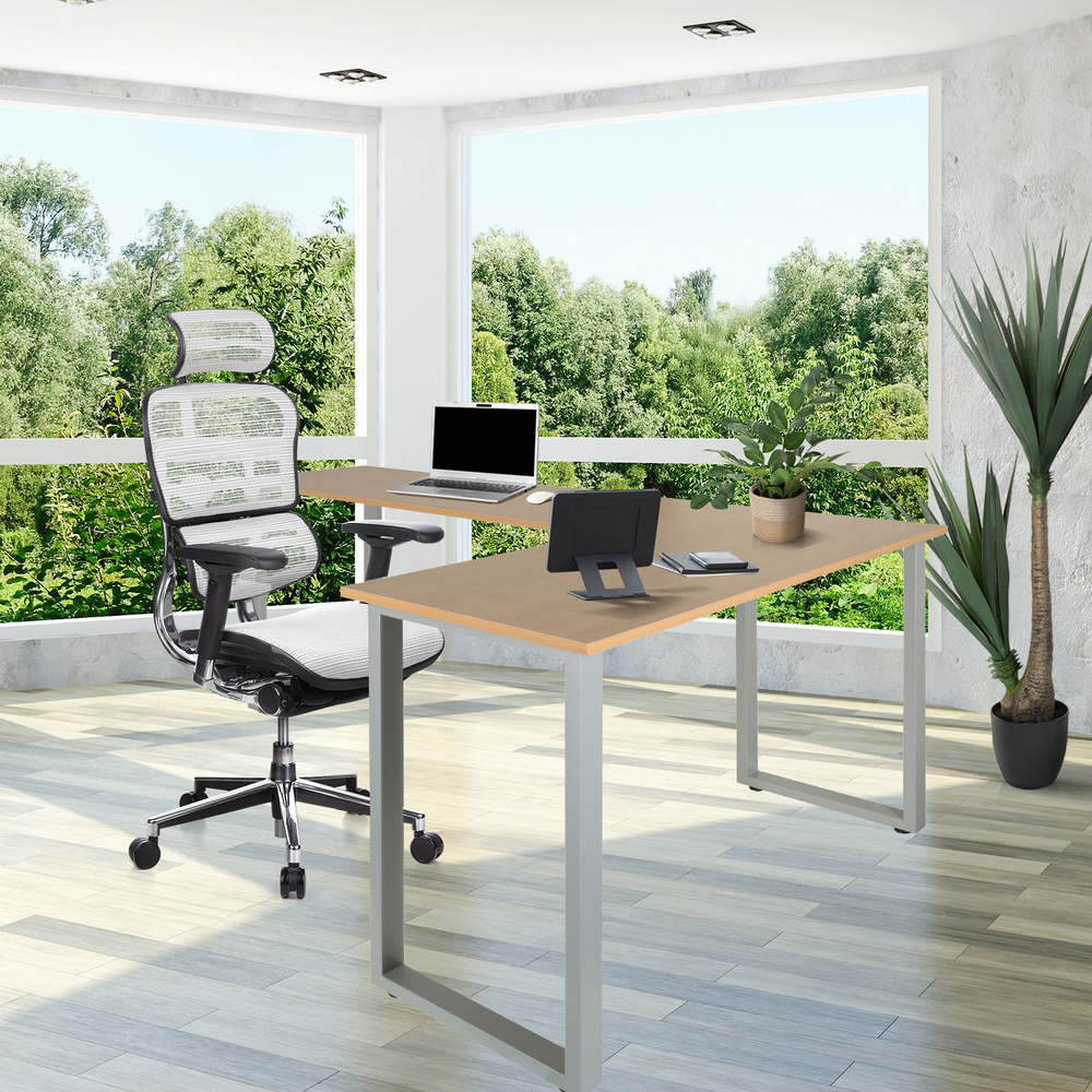 Workspace Basic I  Eckschreibtisch Holz Natur