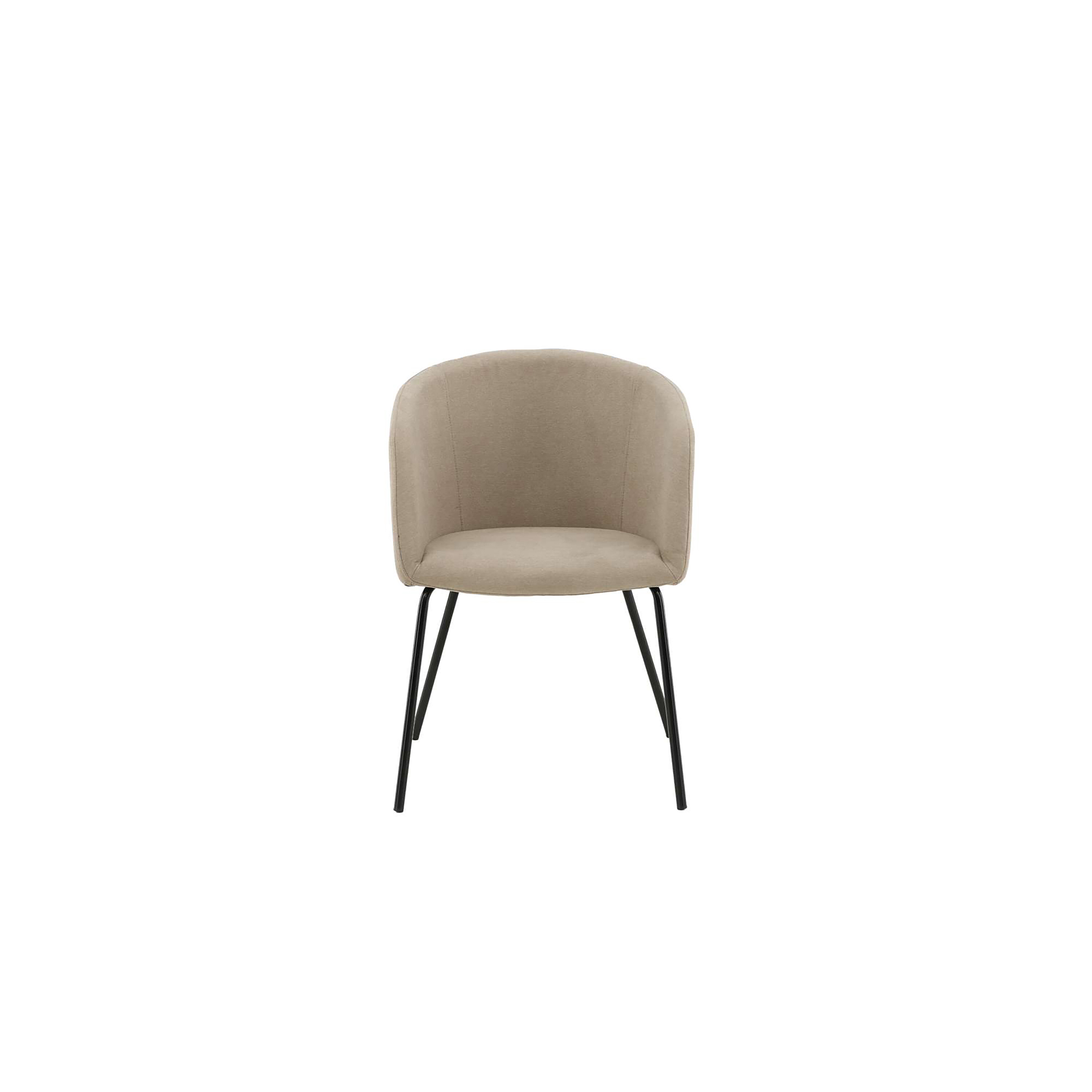 Armlehnenstuhl Woura Samt Beige