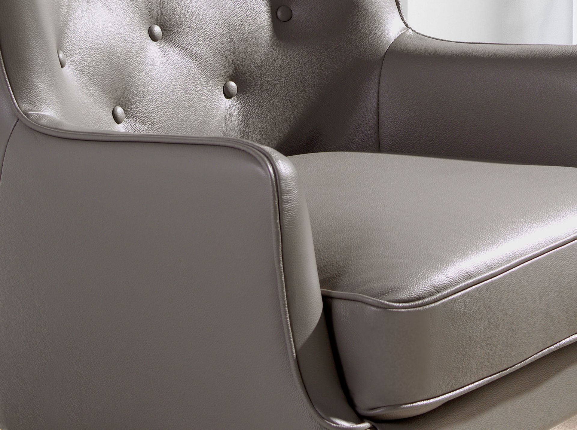 Poltrona Chester 5085 Pelle Grigio scuro