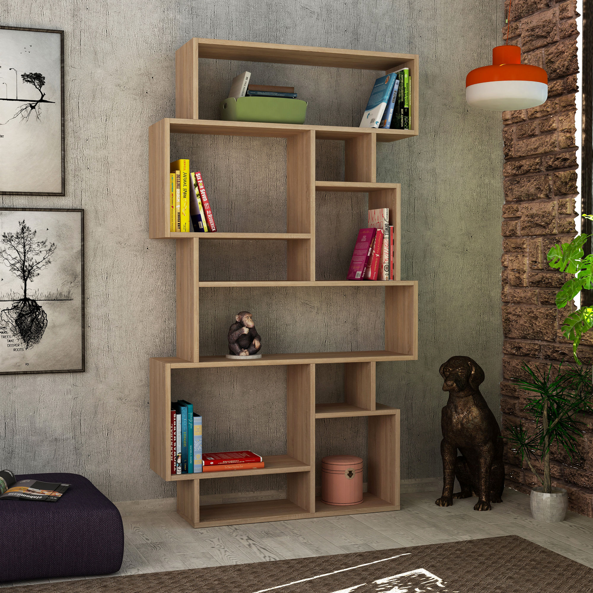 Karmato Bookshelf Brown