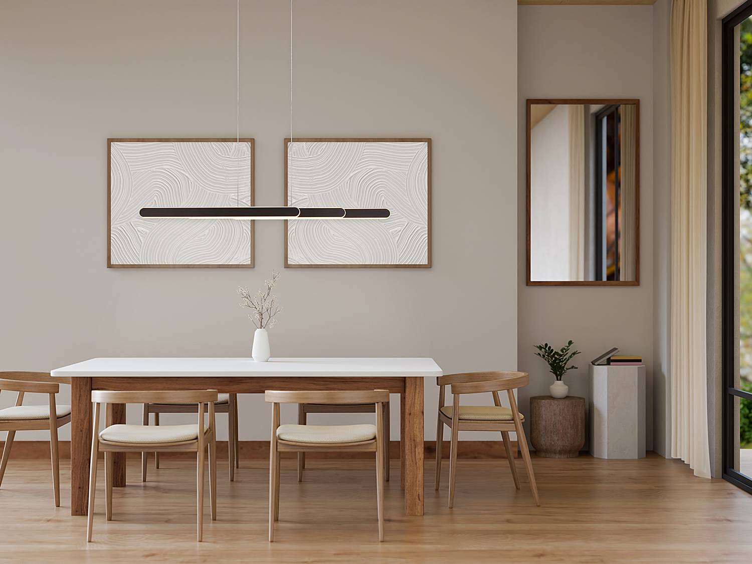 1-Light Helios LED Pendant Light Iron Black