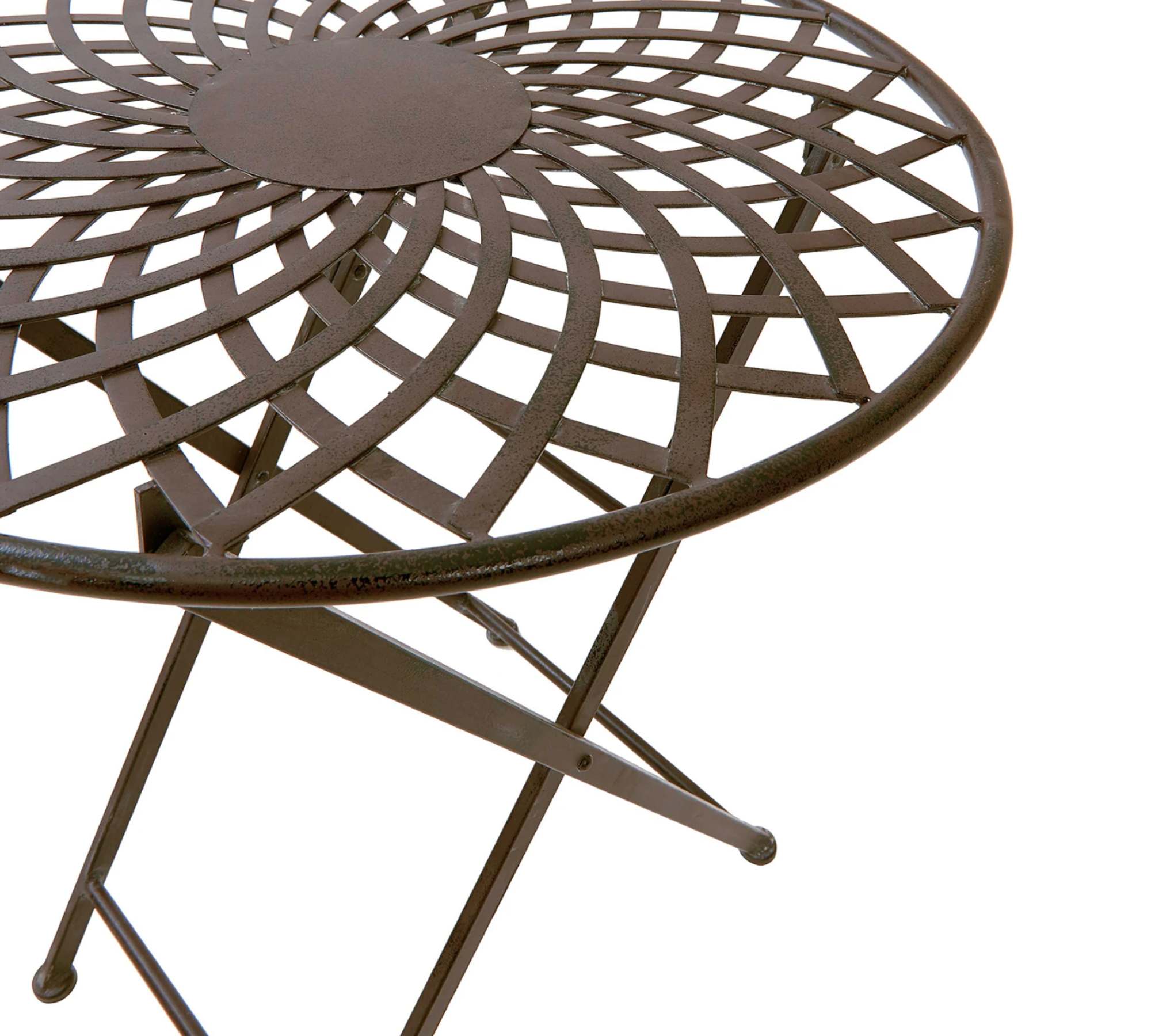 Gartentisch Metall Braun