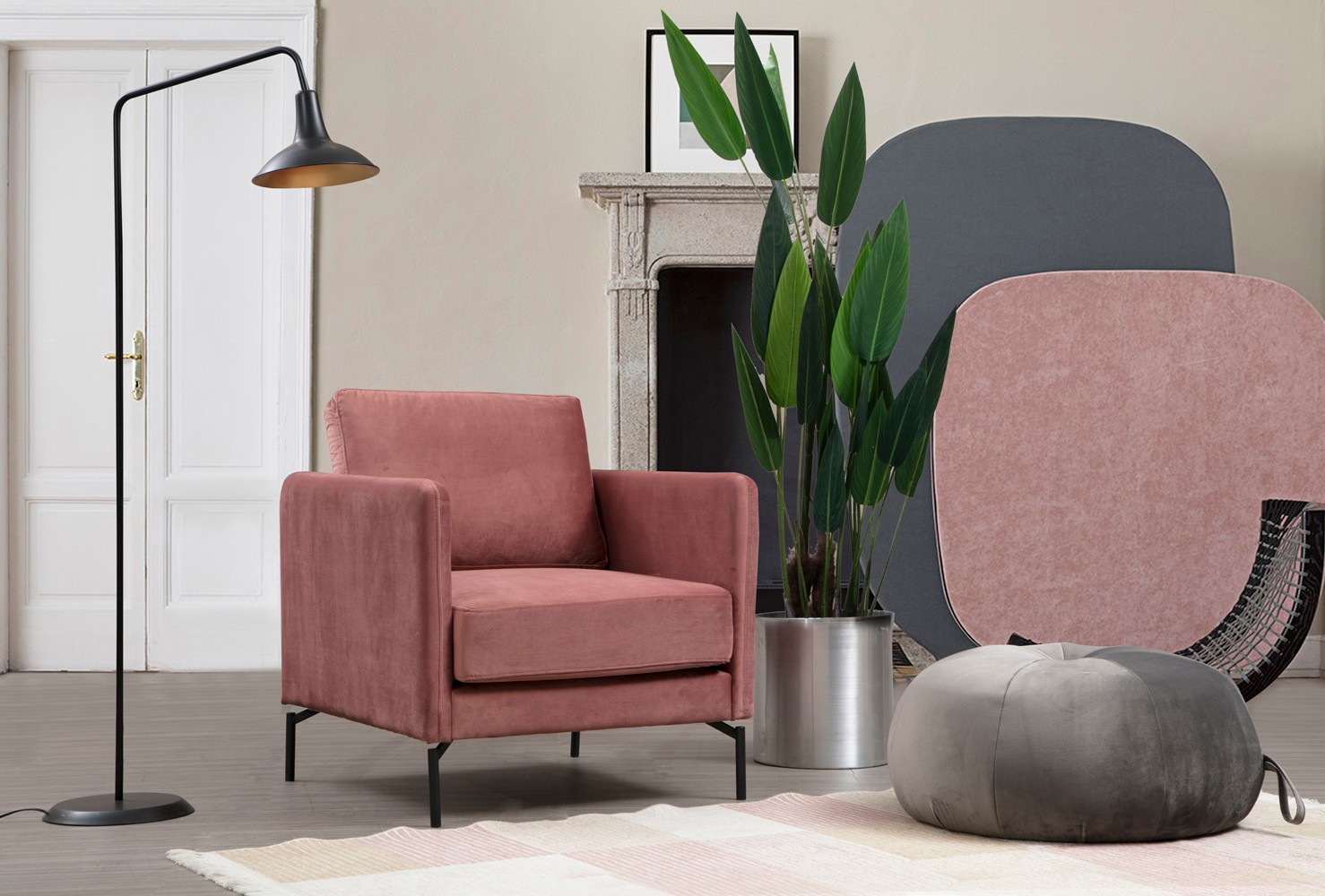 Sino Armchair Pink