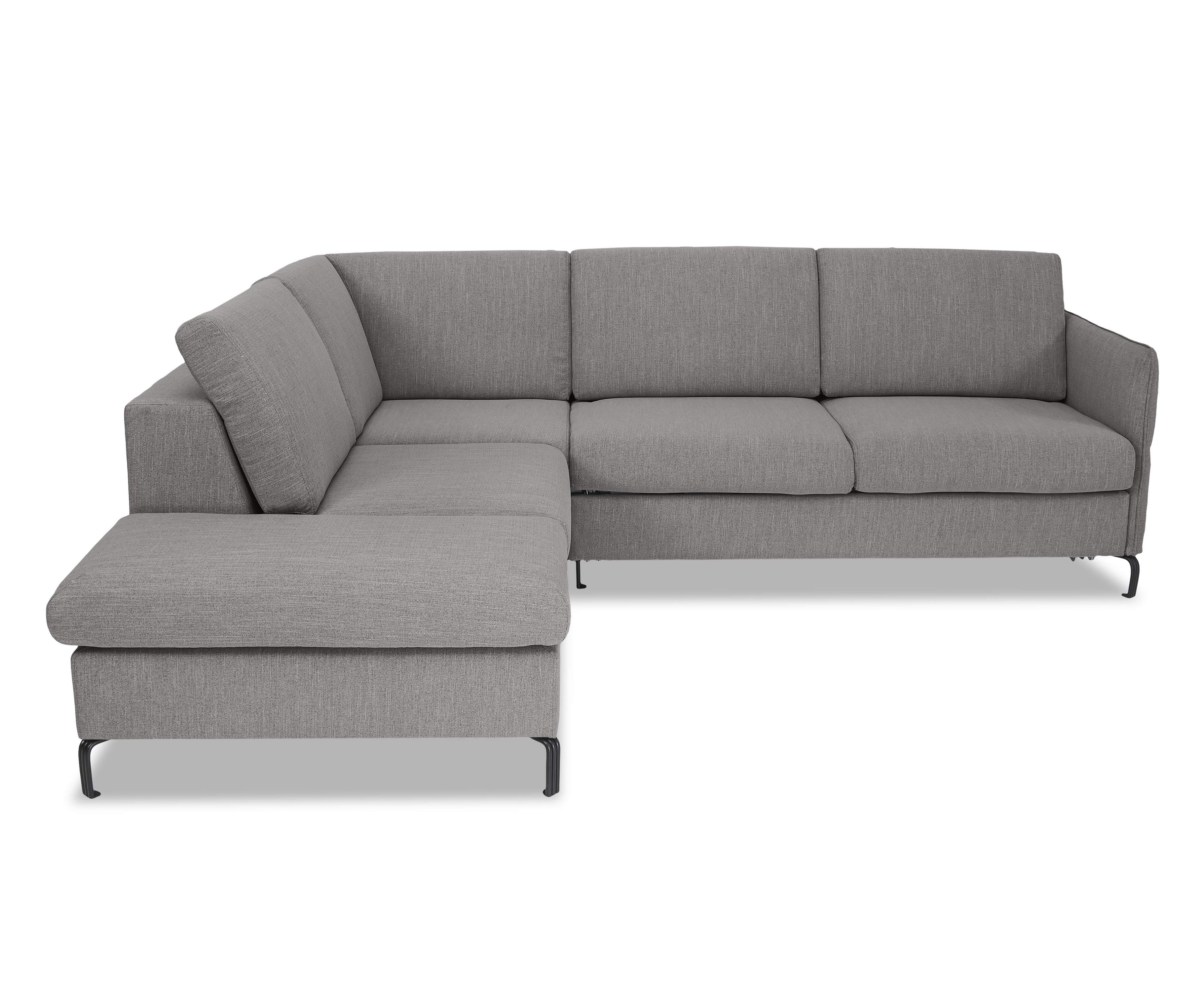 Ecksofa Novato mit Dauerschlaffunktion Textil Grau
