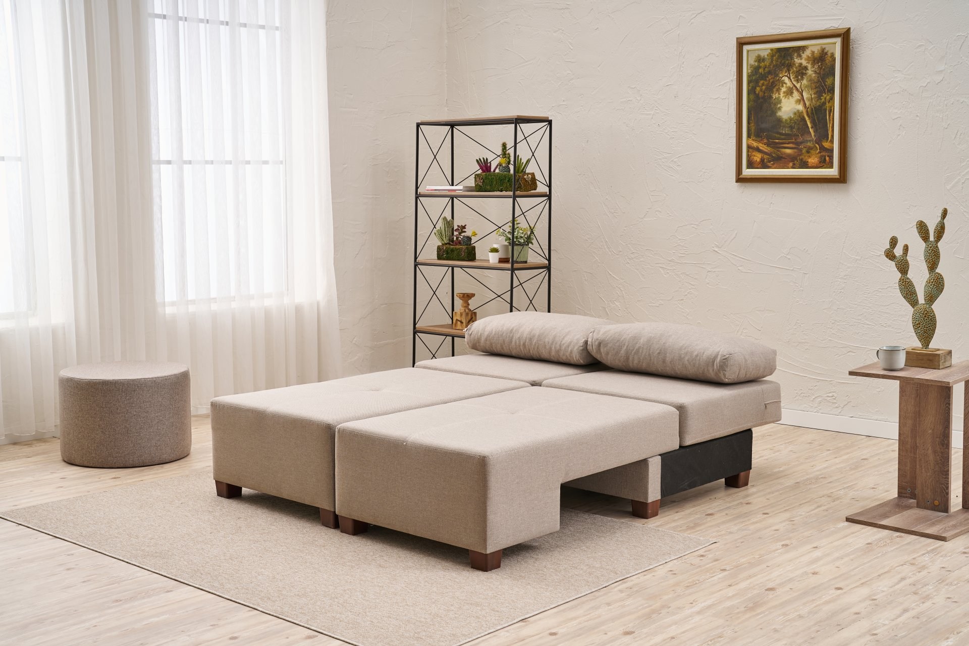 Perenna Sofa 3-Sitzer Leinen Creme