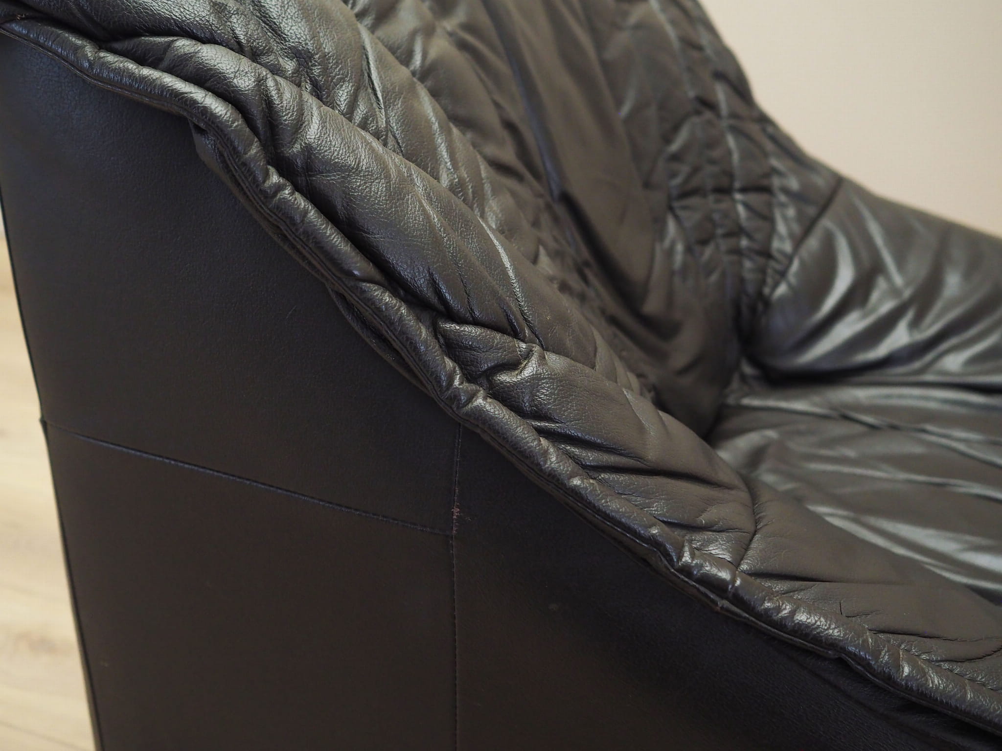 Armchair Leather Black 1960s