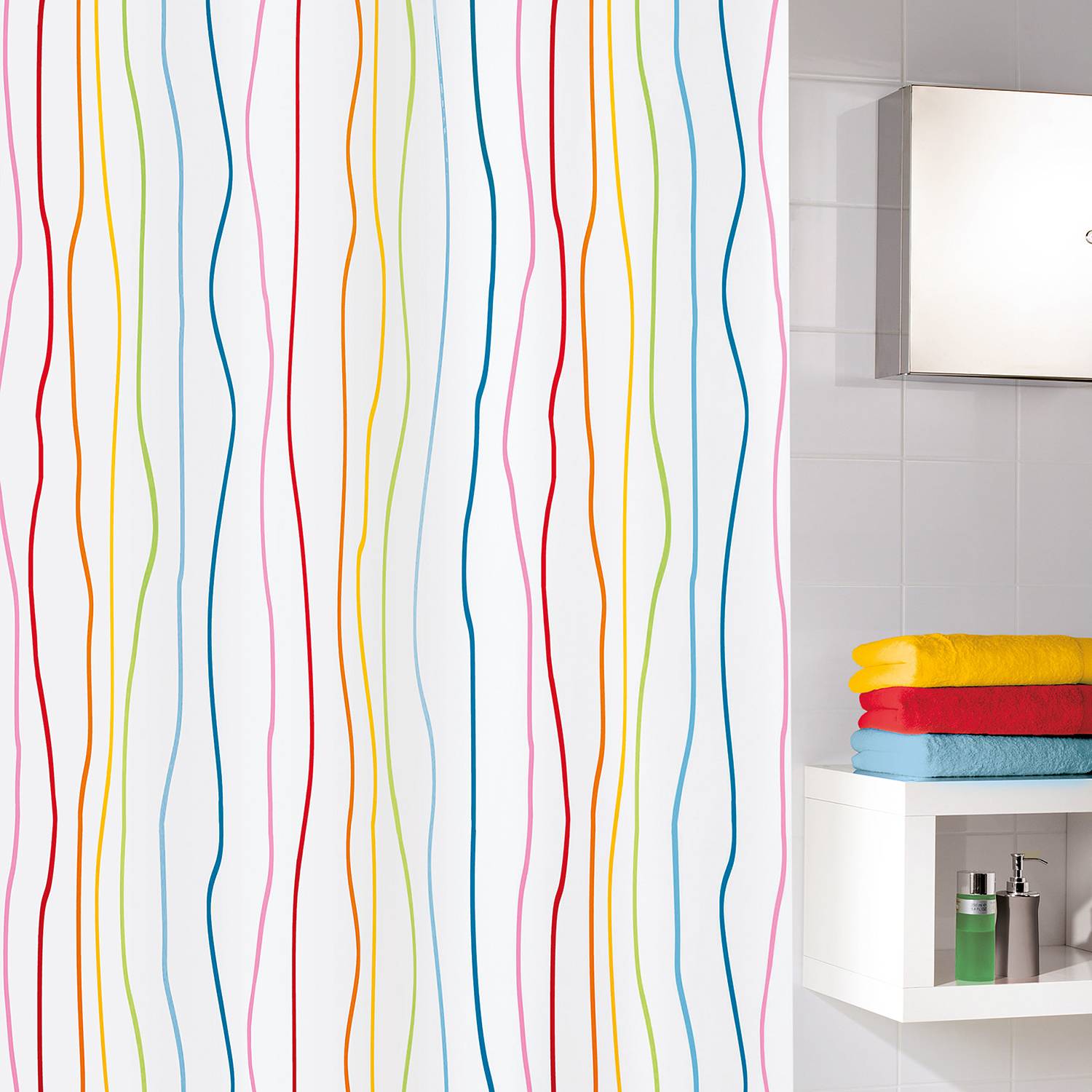 Duschvorhang Jolie Polyester Mehrfarbig 180 x 200 cm