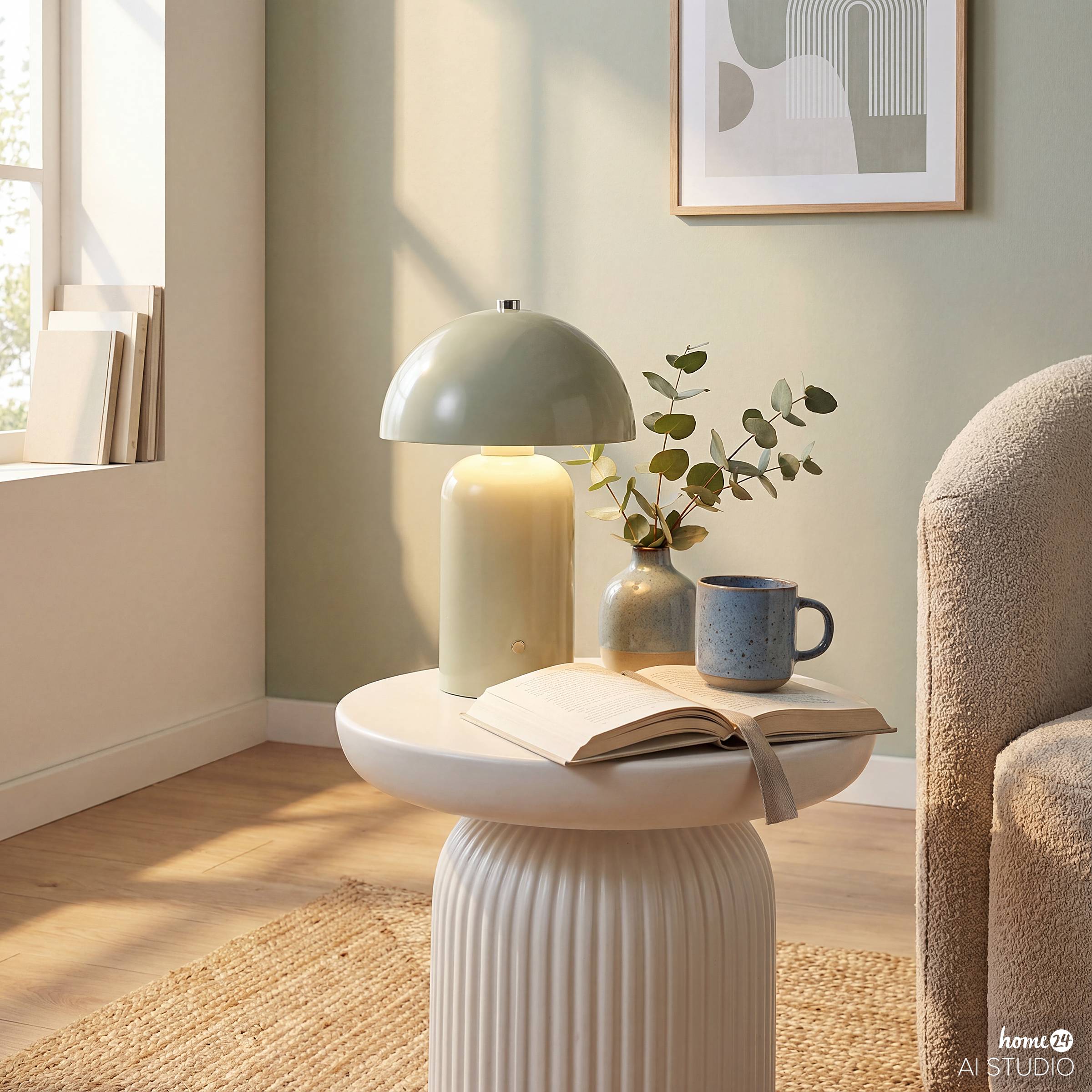 Moch Akku-Tischleuchte Dimmbar Grün