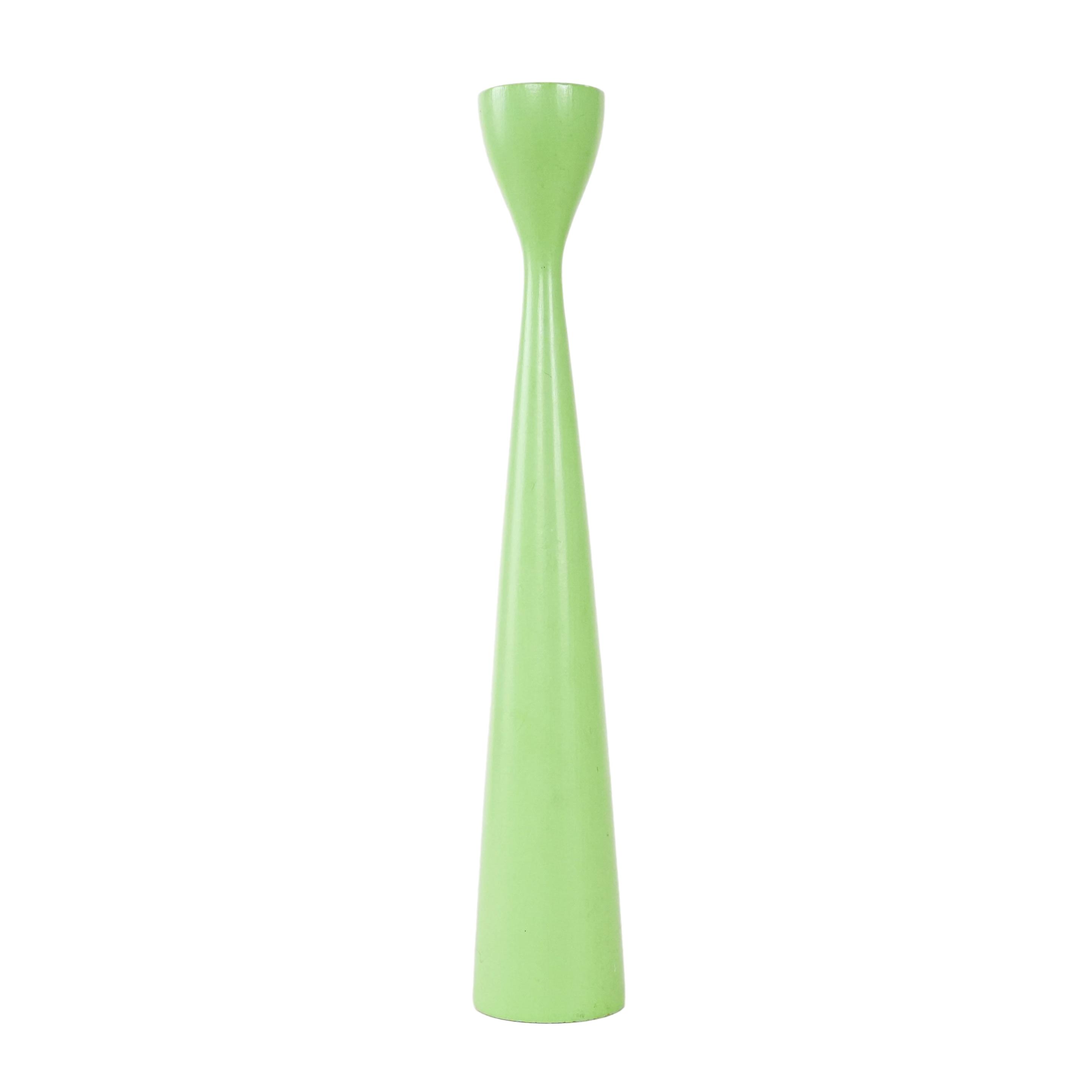 Candlestick 1970s Pastel Green