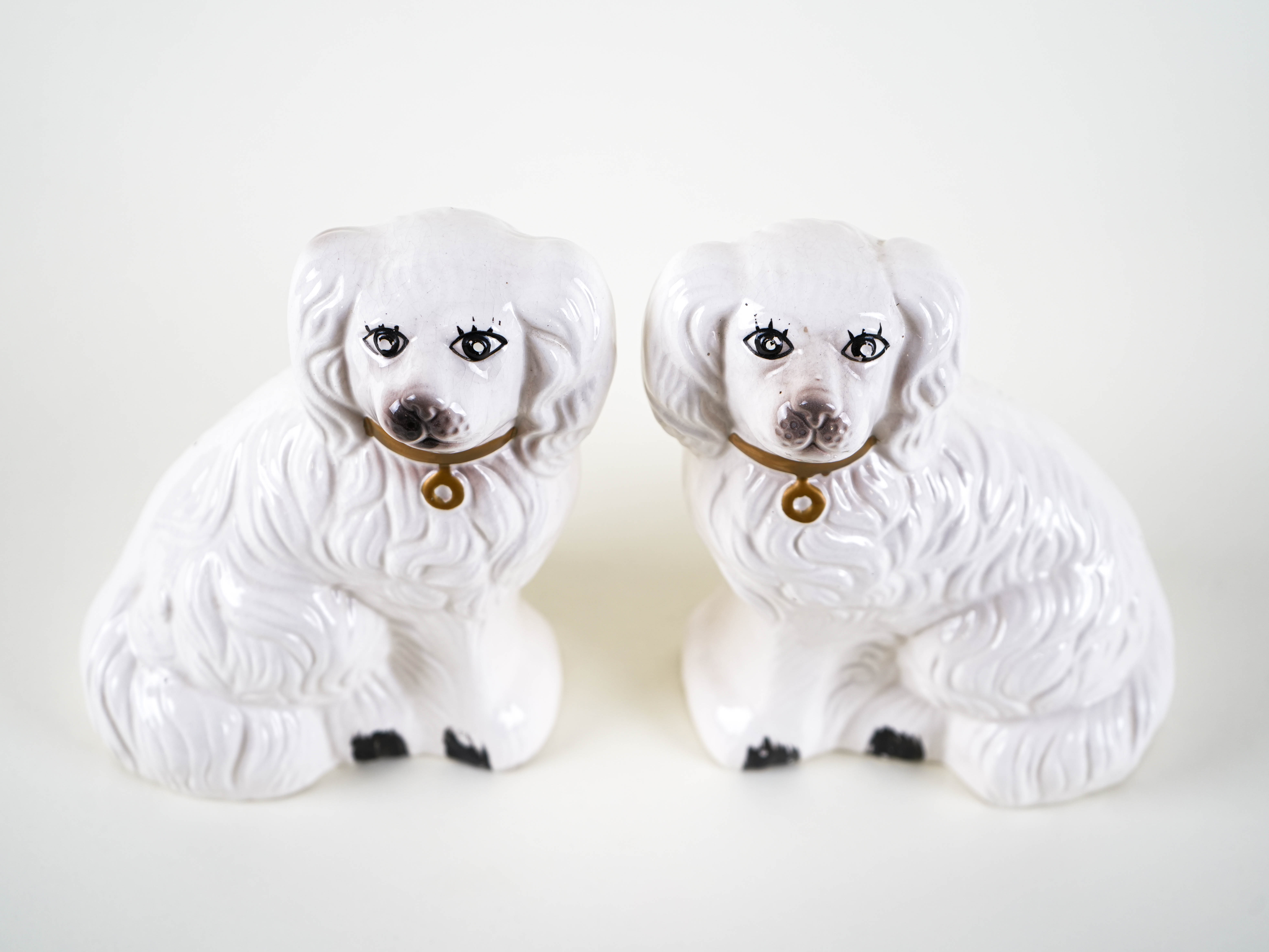 Dog Figures English Style Ceramic 1970s