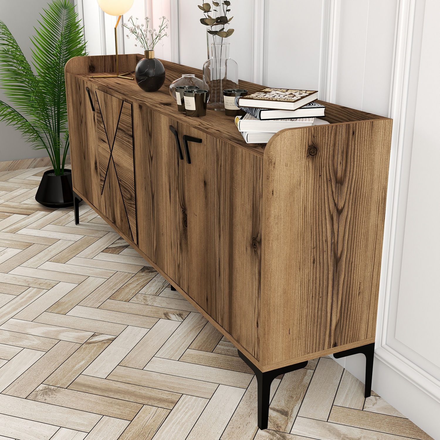 Venedik Sideboard Walnussbraun