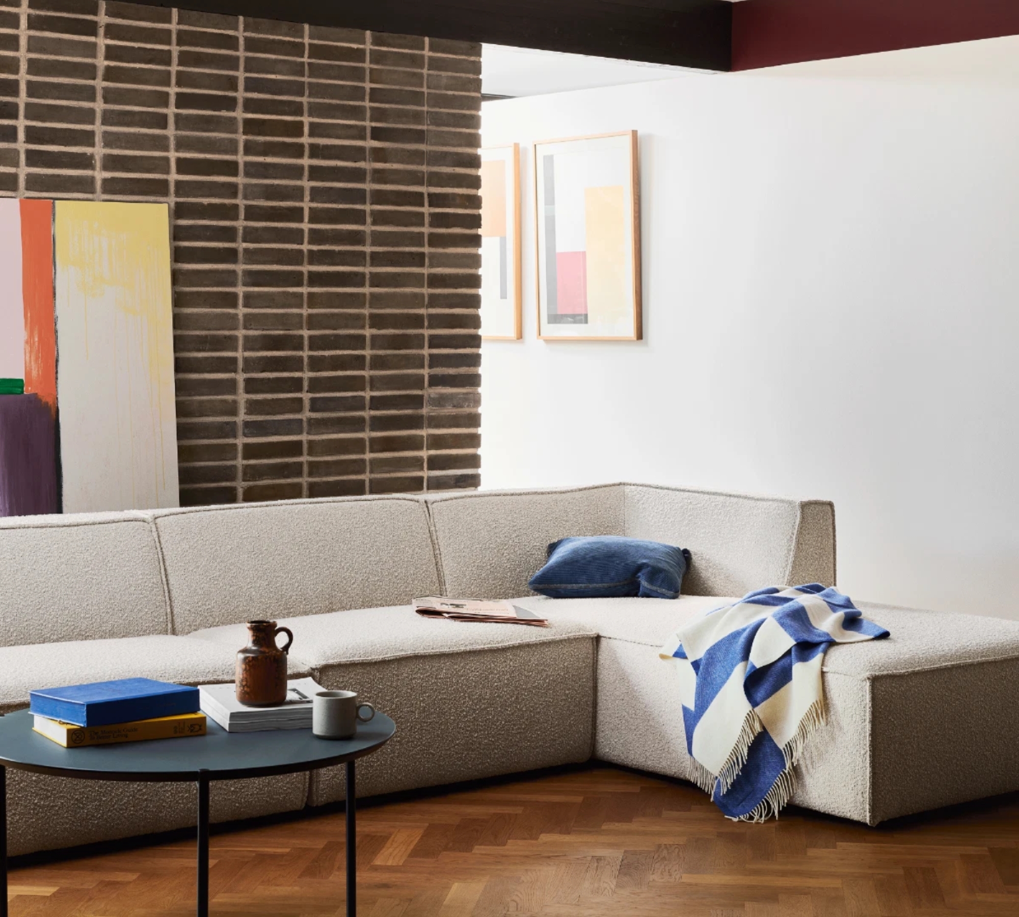 Dane 1-Sitzer Eckmodul Links Maya Cream