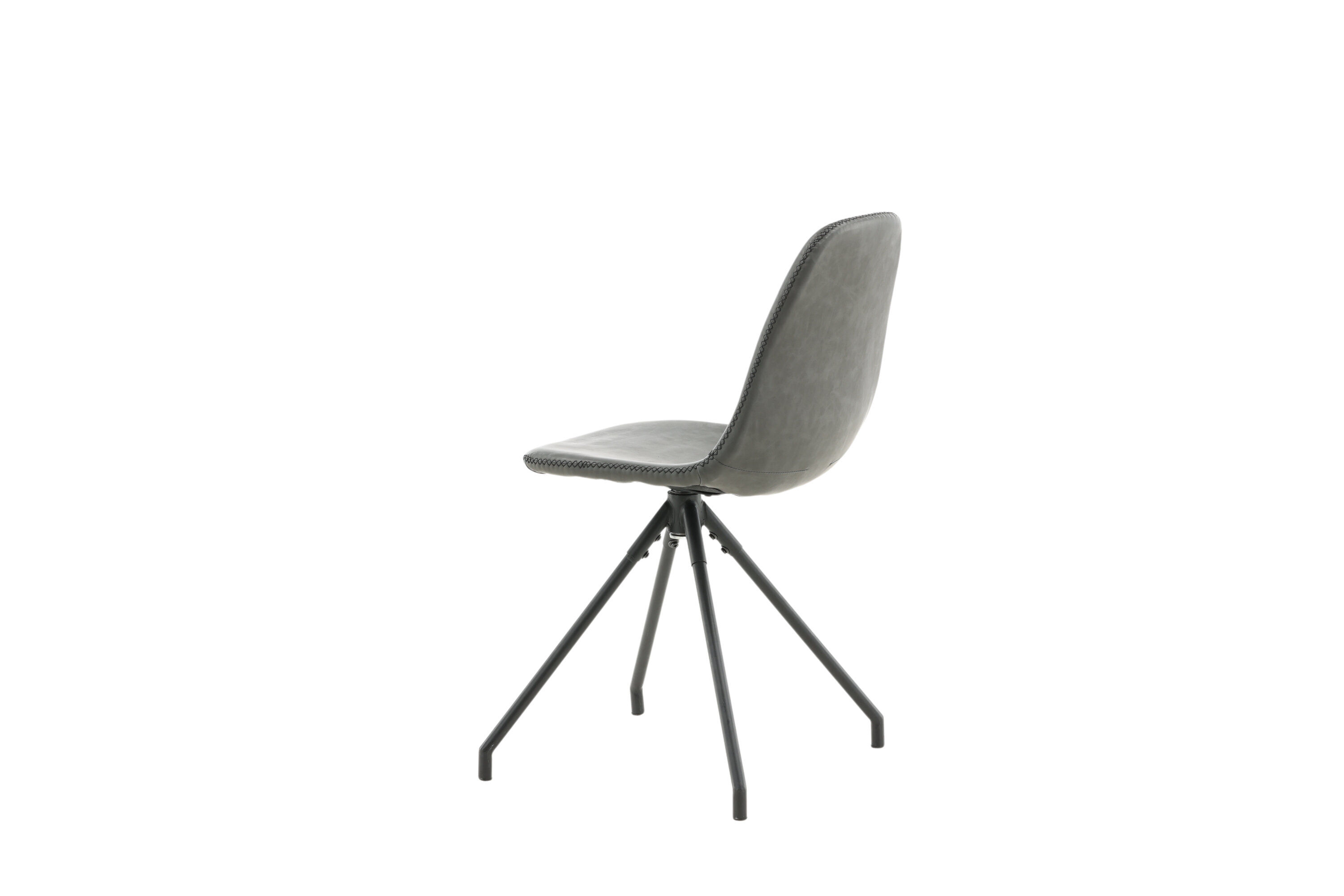 2x Polar Esszimmerstuhl-Set Mit Drehfunktion PU Schwarz