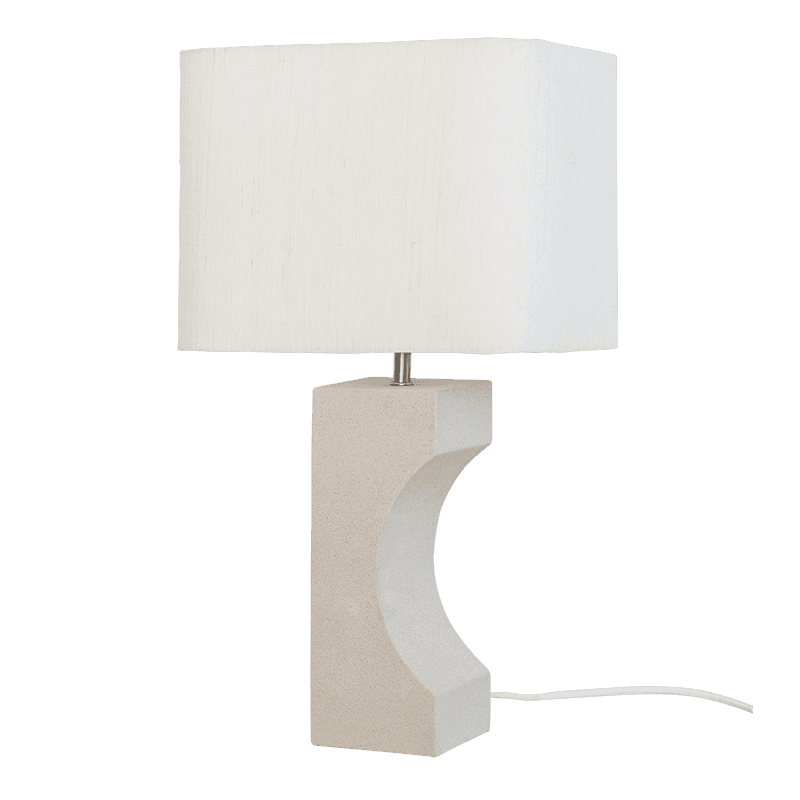 Fiocco Tischlampe Keramik Sand / Off-White