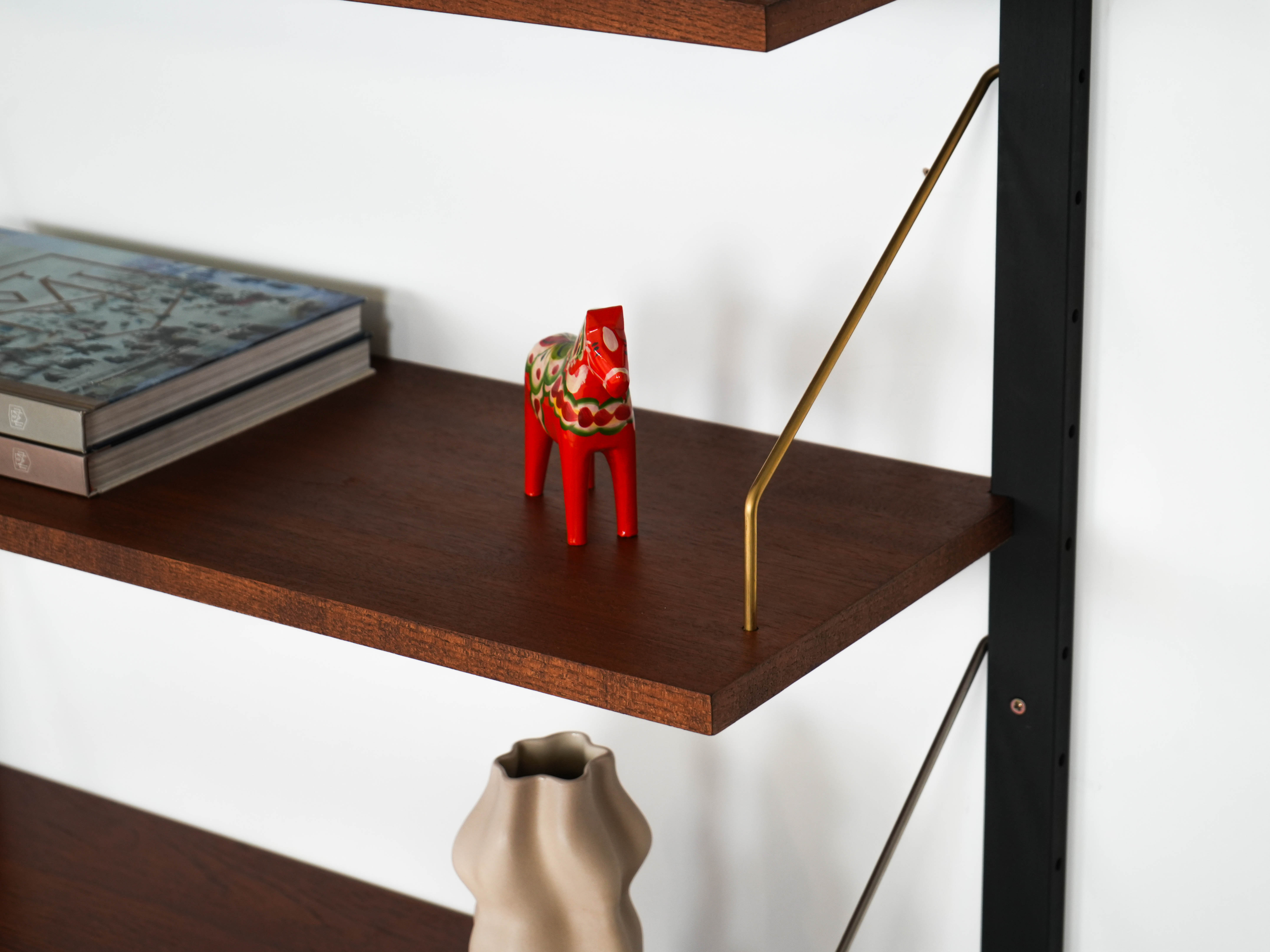 Teak-Wandmöbel Braun 1960er Jahre