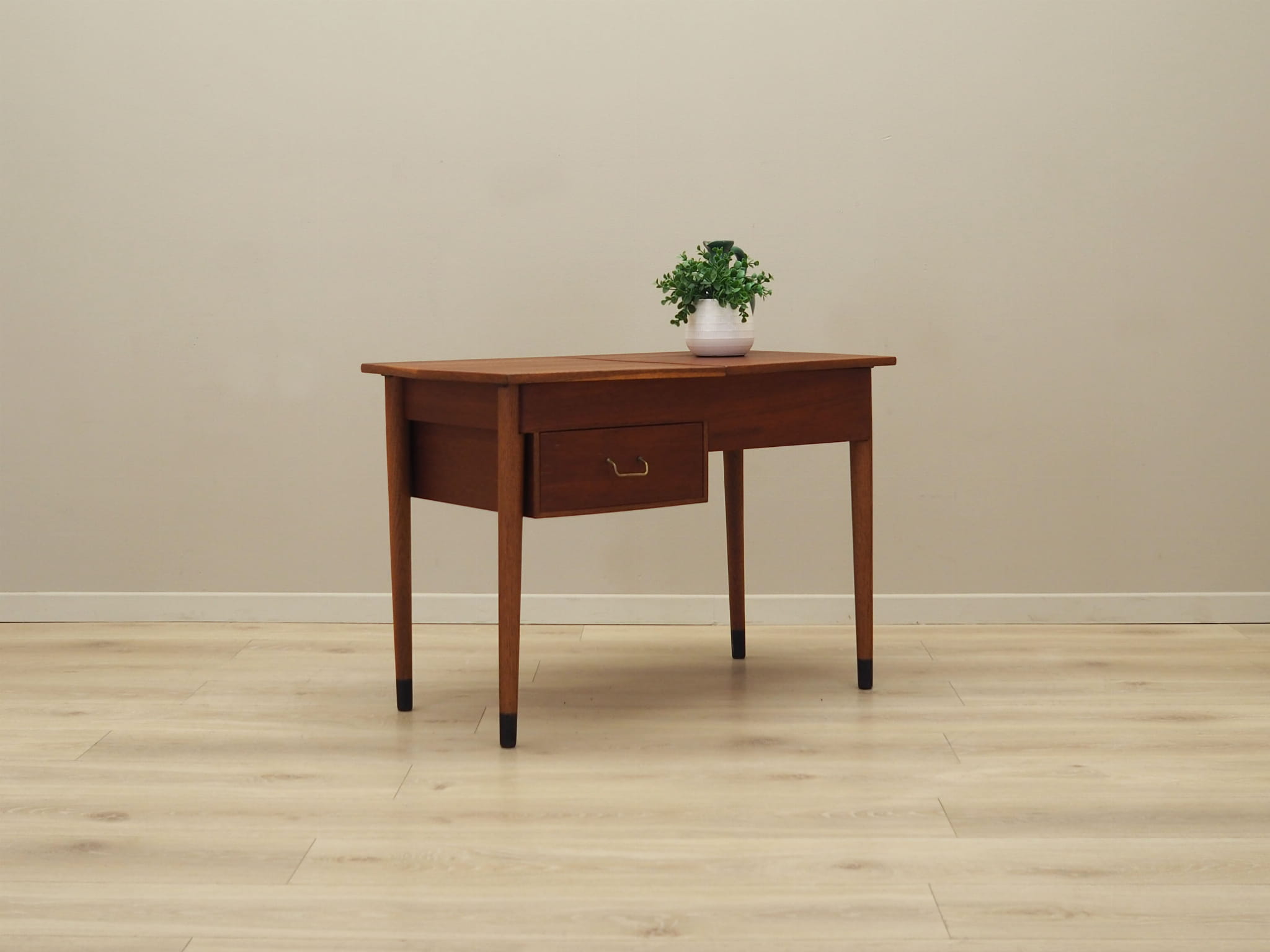 Vintage sewing table teak brown 1960s