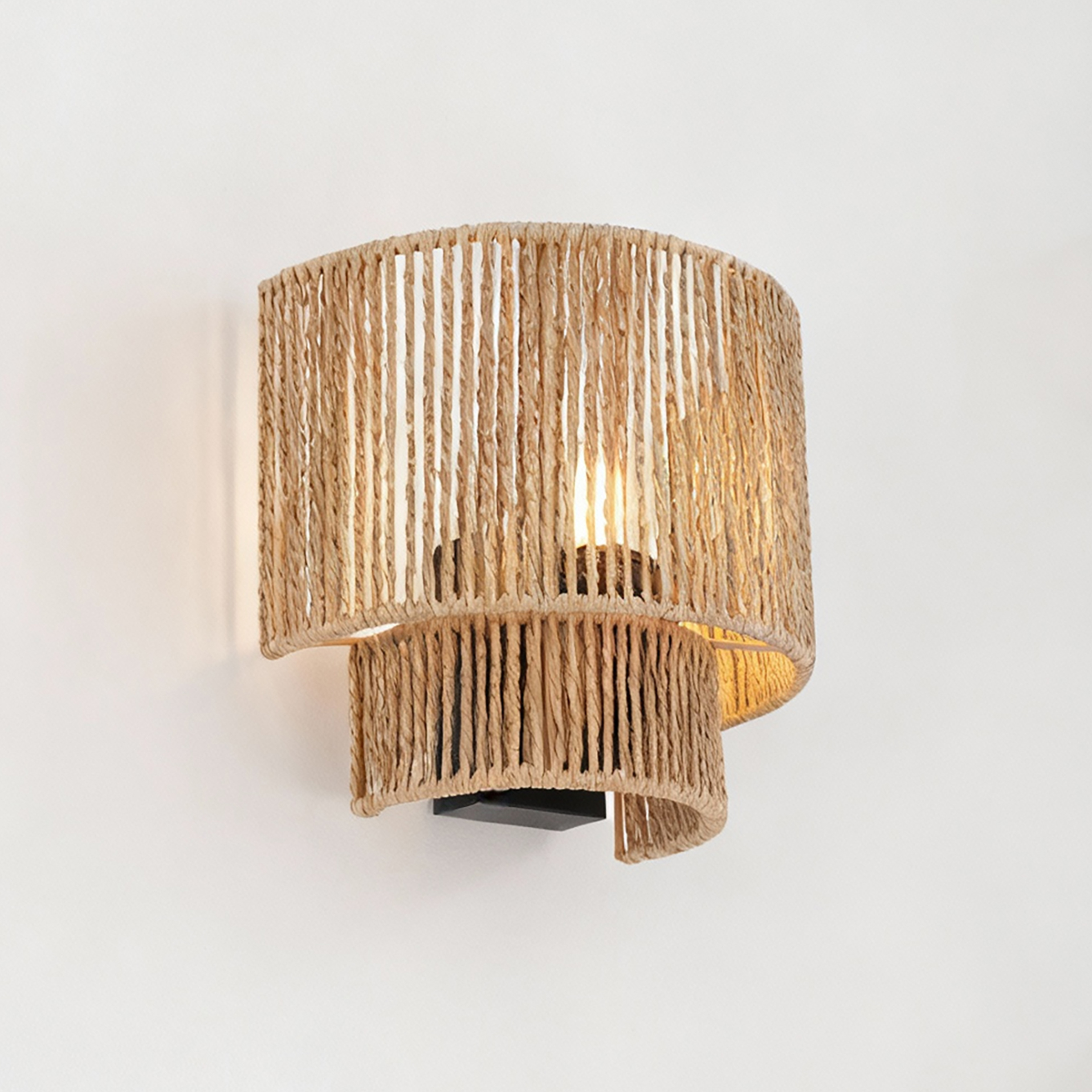 Wall lamp Torbet Cast iron 1-Light Paper Natural