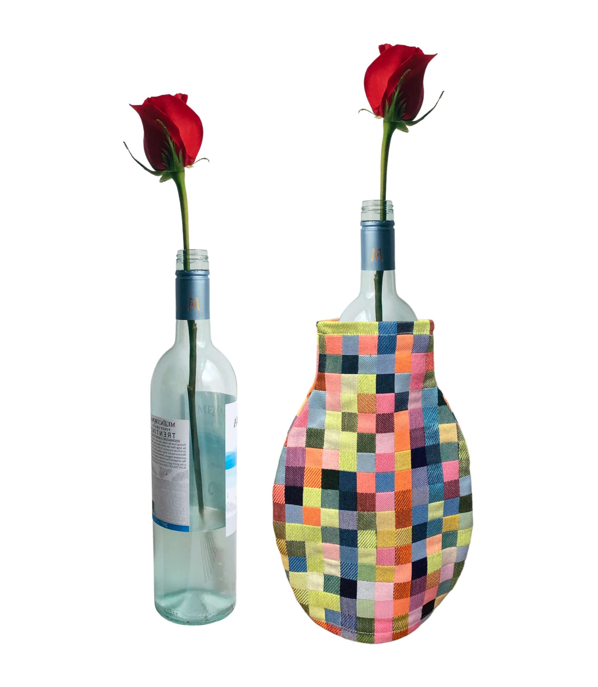 Vase Hülle Margaux Jacquard Stoff Mehrfarbig 