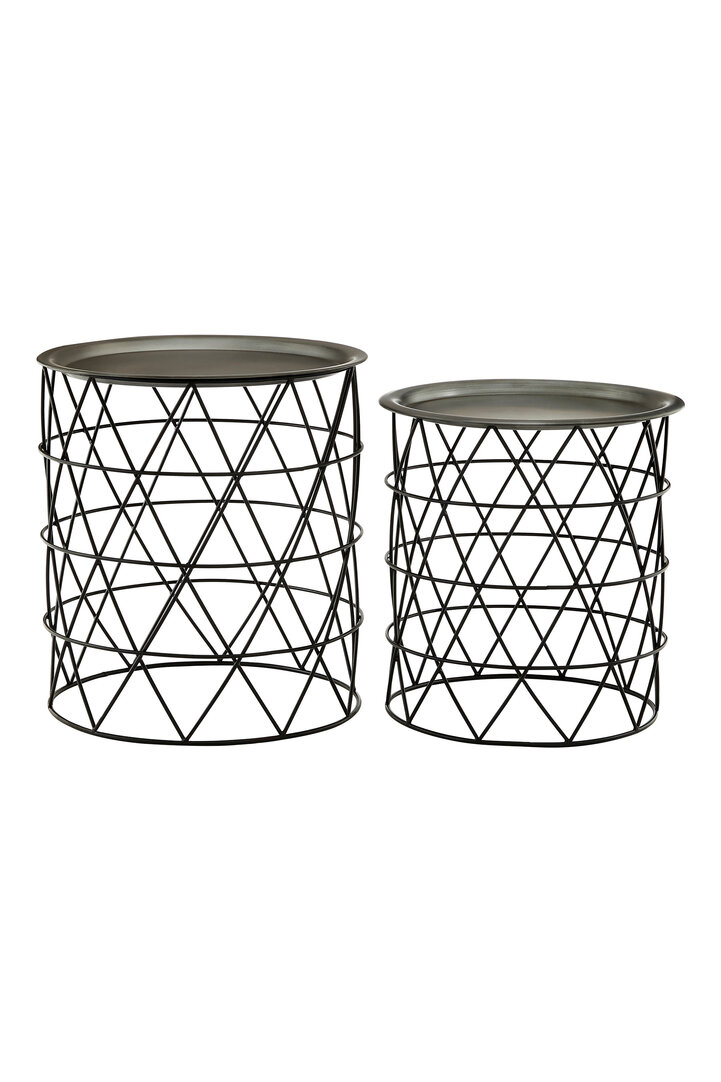 2x Templar Side Table Iron Black