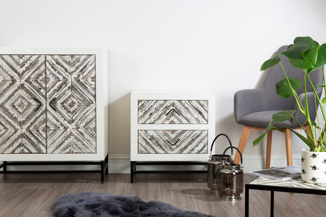 Raya Large nickel strip lantern