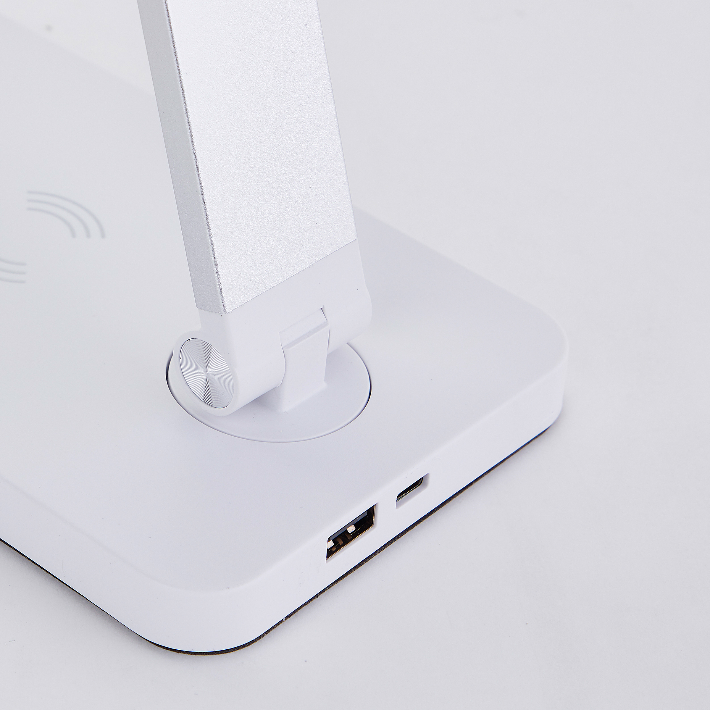 LED-Schreibtischlampe Florence Eisen Kunststoff Weiß