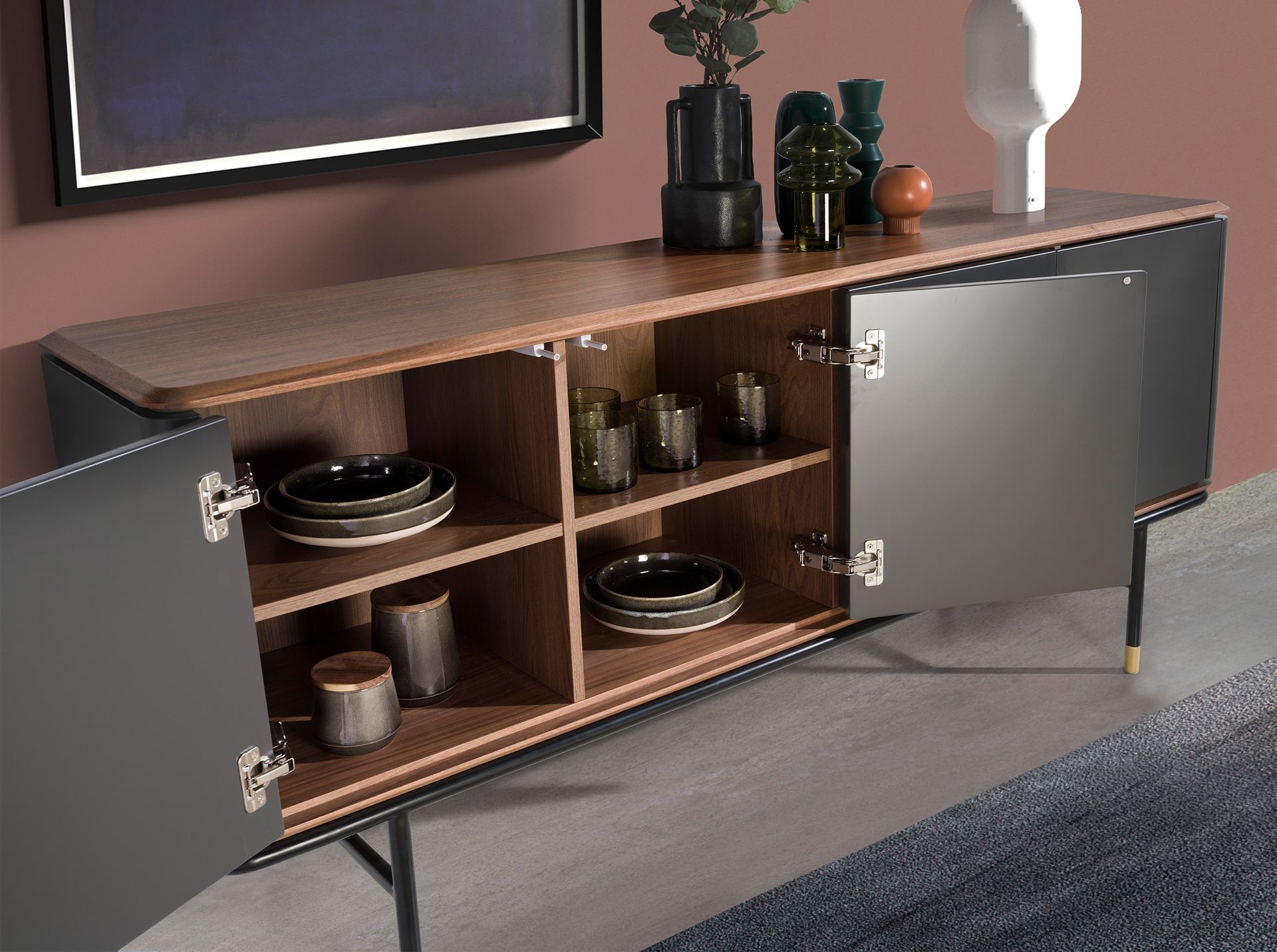 Sideboard Dunkelgrau