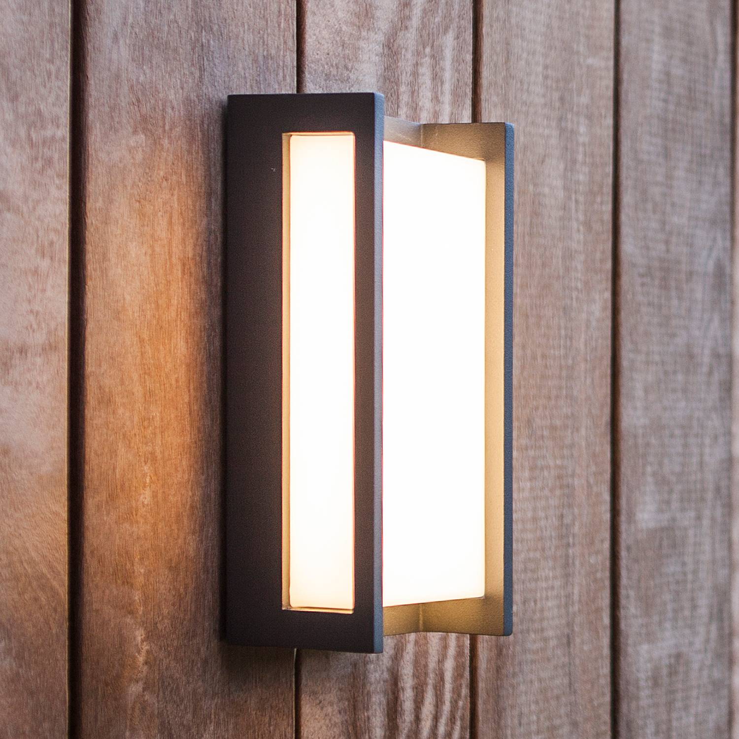 LED-Außenwandleuchte Qubo Typ B Grau