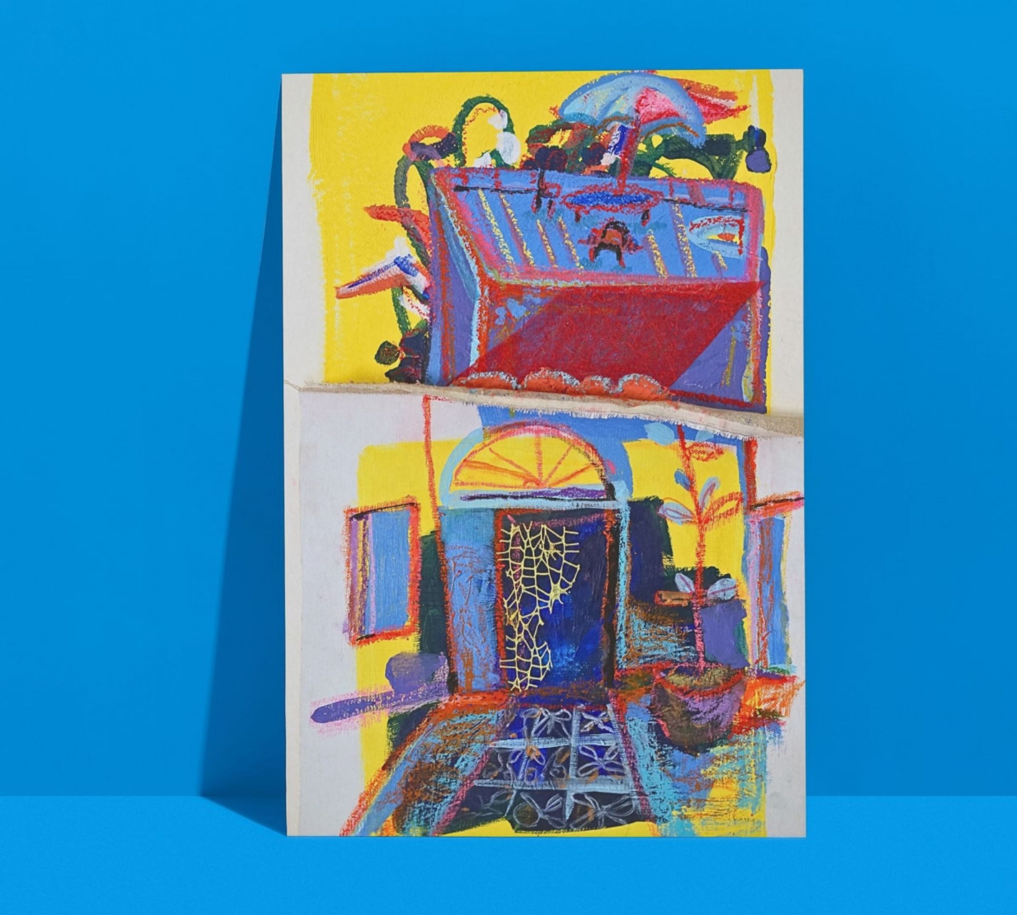 Colorful Riad Art Print Multicolor