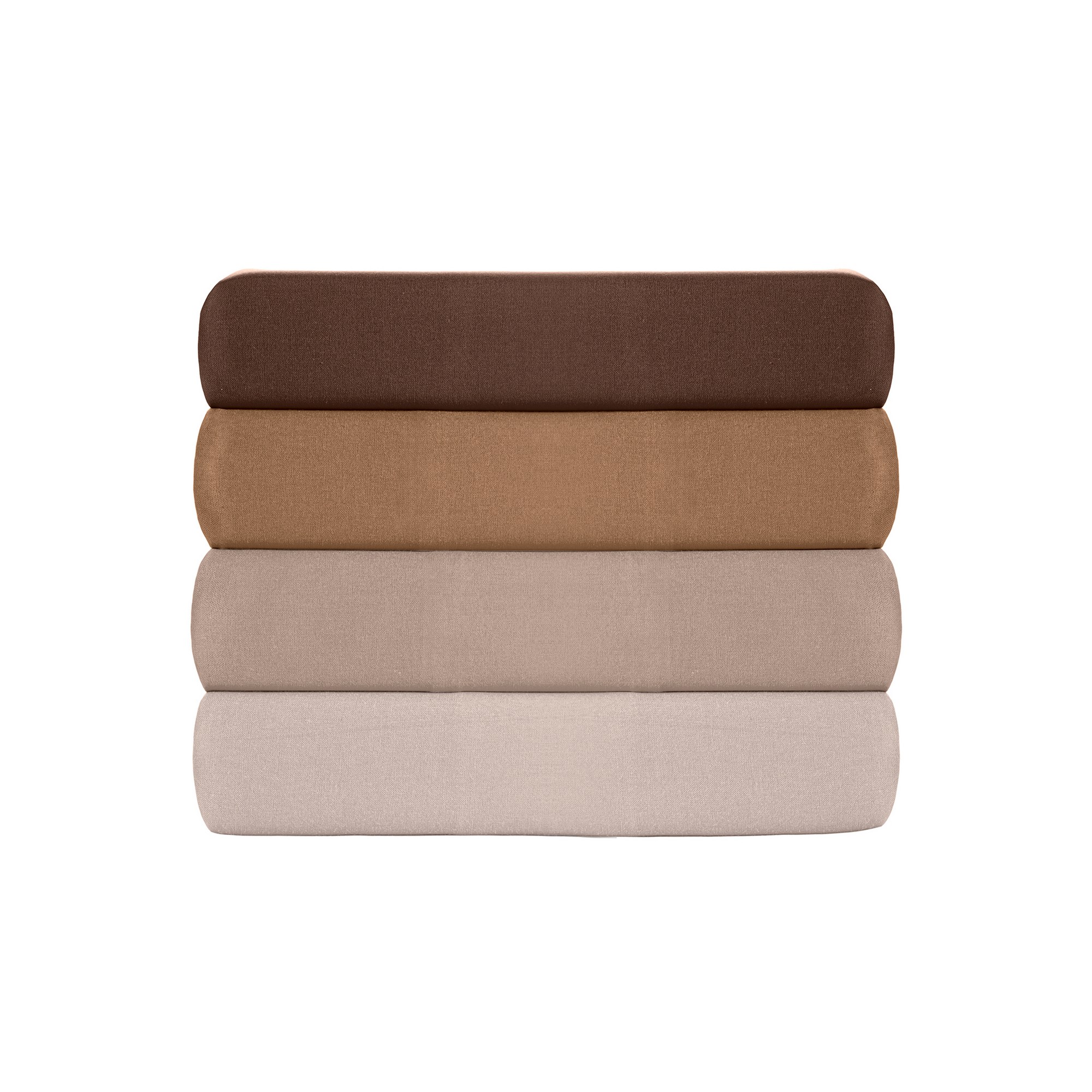 2x Federa in cotone Ranforce marrone scuro