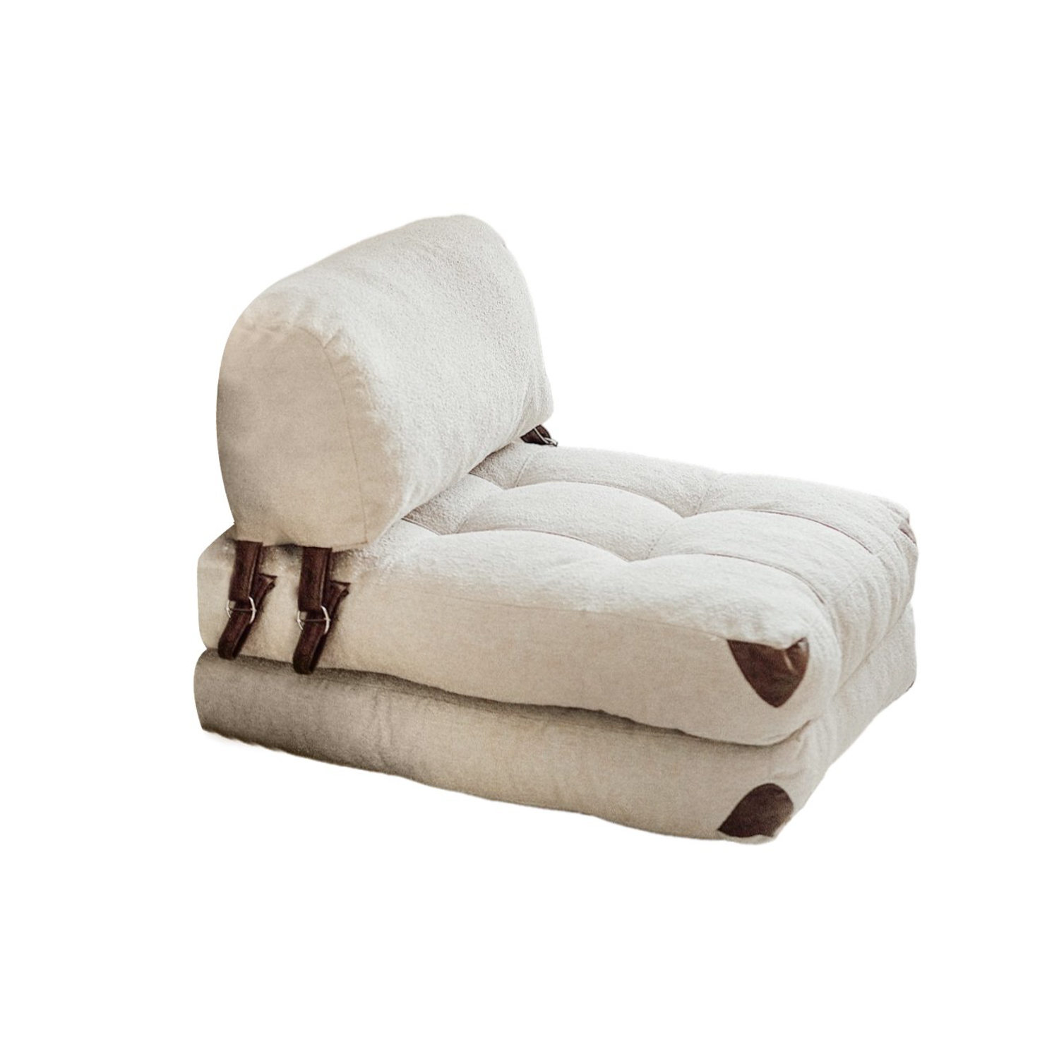 Fold Teddy Sleeper Sofa 1-seater Cream