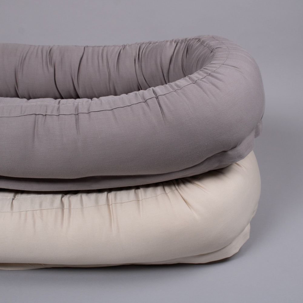 Babynest Bio-Baumwolle Kapok Grau