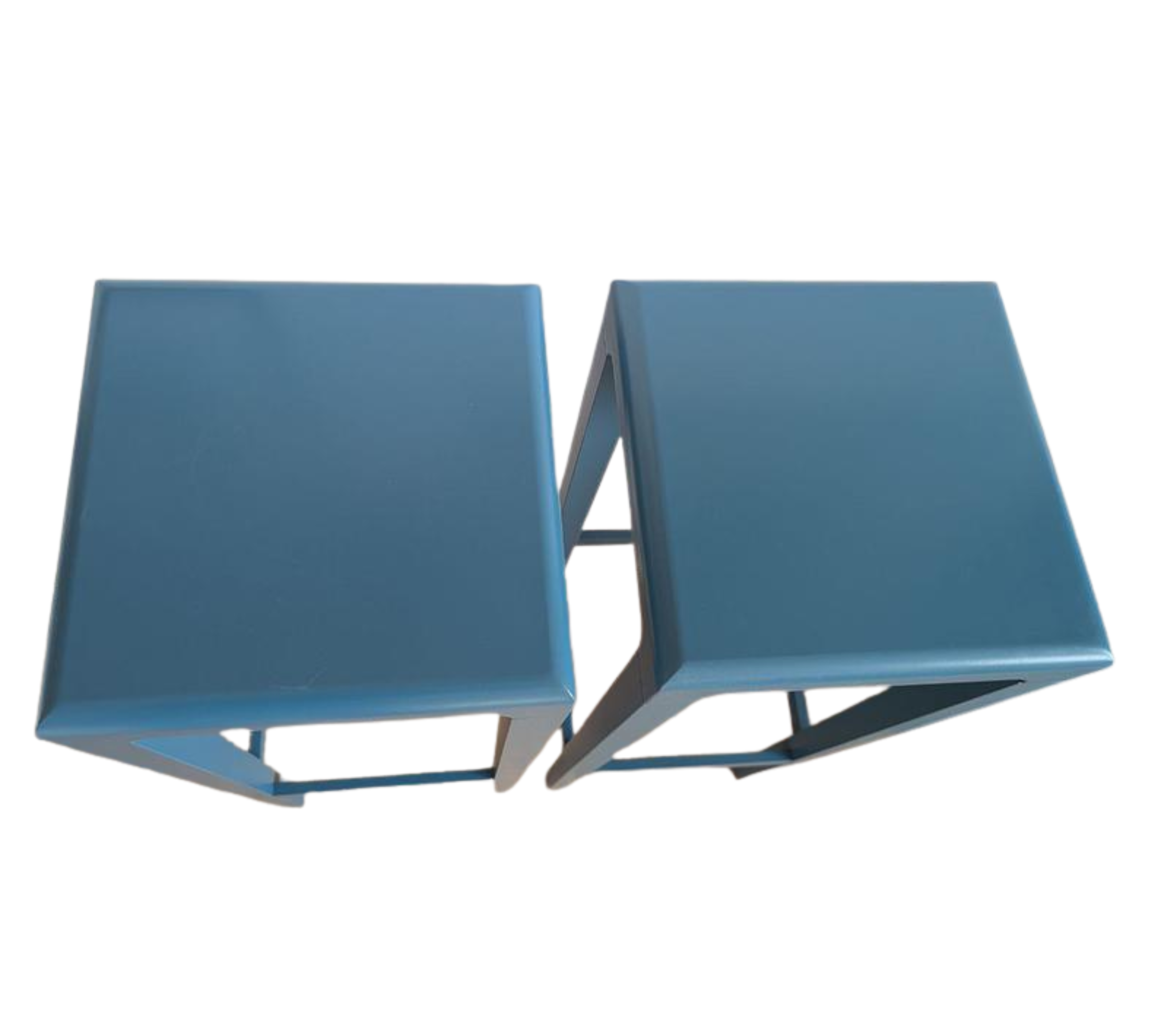 2x Rioja Bar Stool Set Oak Blue