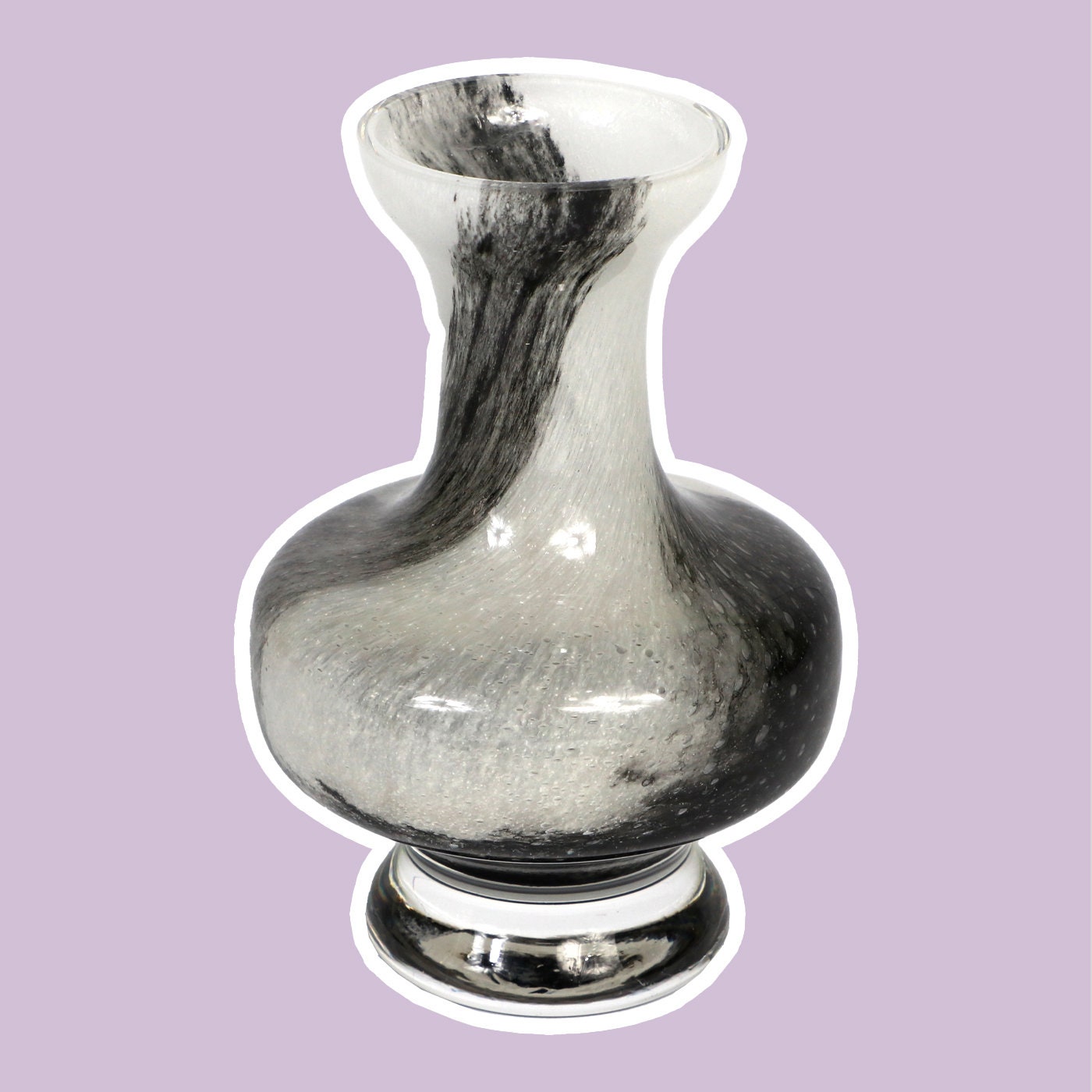 Vintage Blumenvase Muranoglas 1970er Jahre