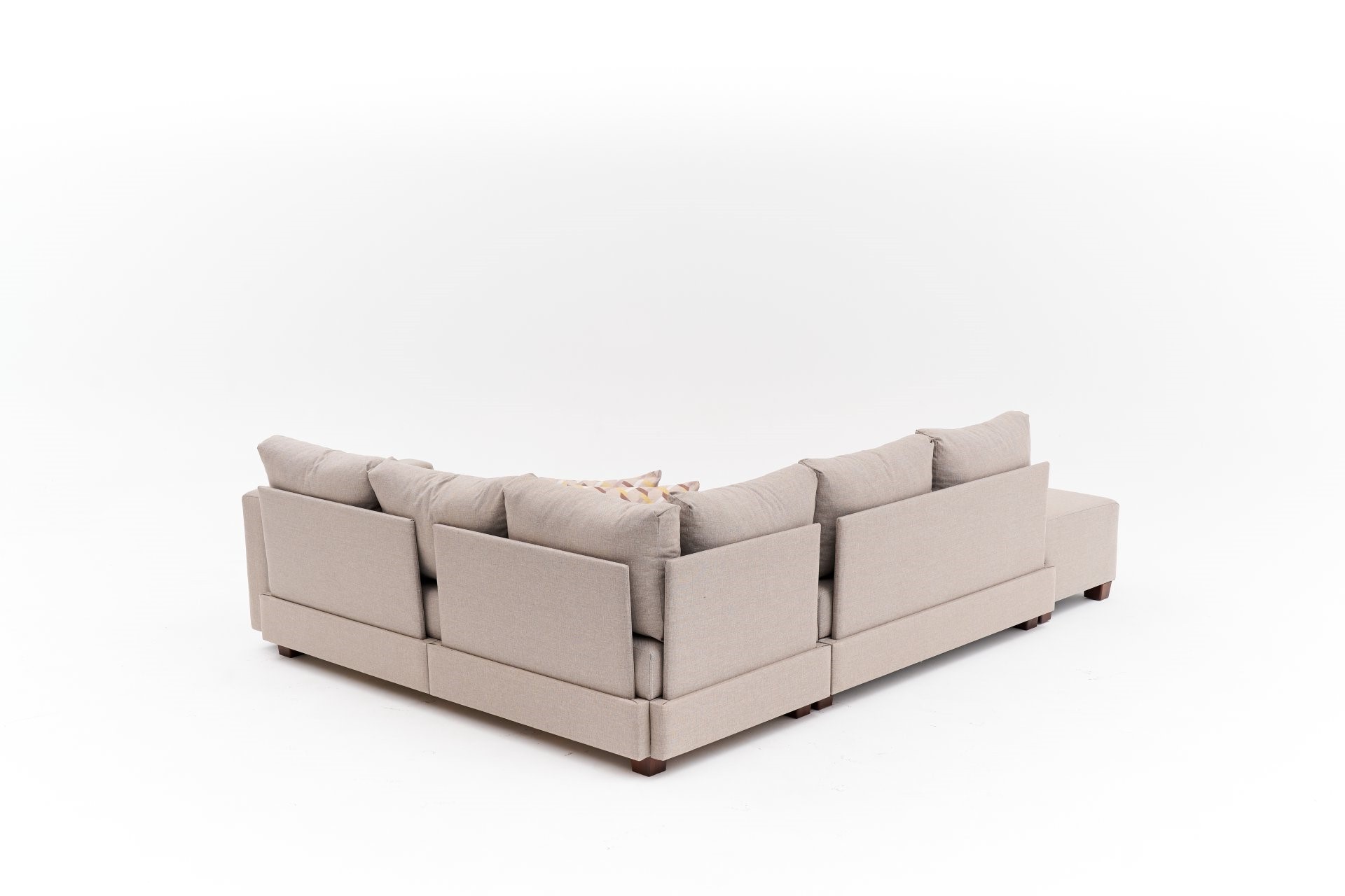 Aly  Schlafsofa Récamiere Links Baumwolle Beige