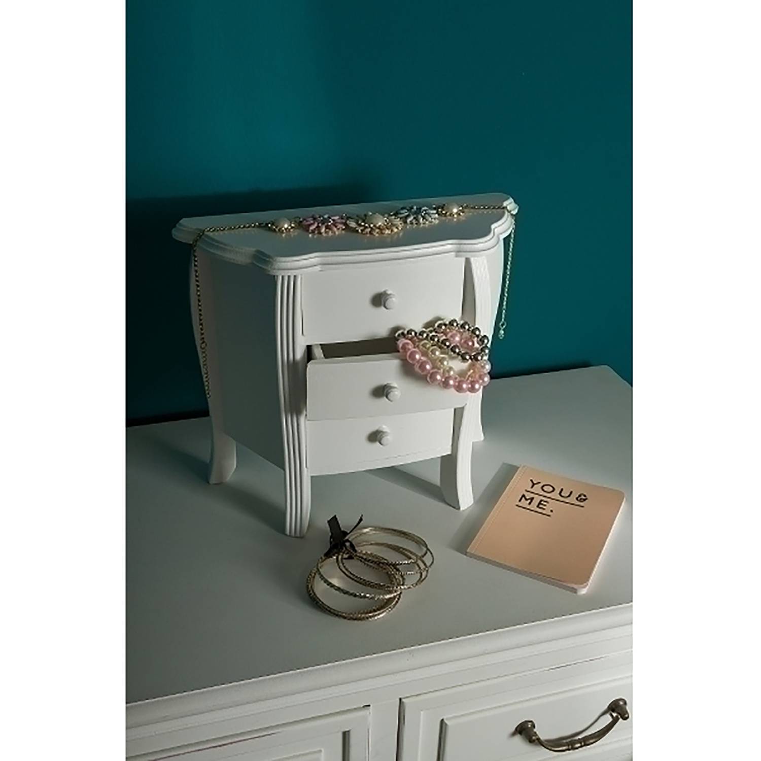 Jewelry Storage Engolasters Solid Pine White