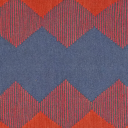 Kilim Gashgai Teppich Blau Rot