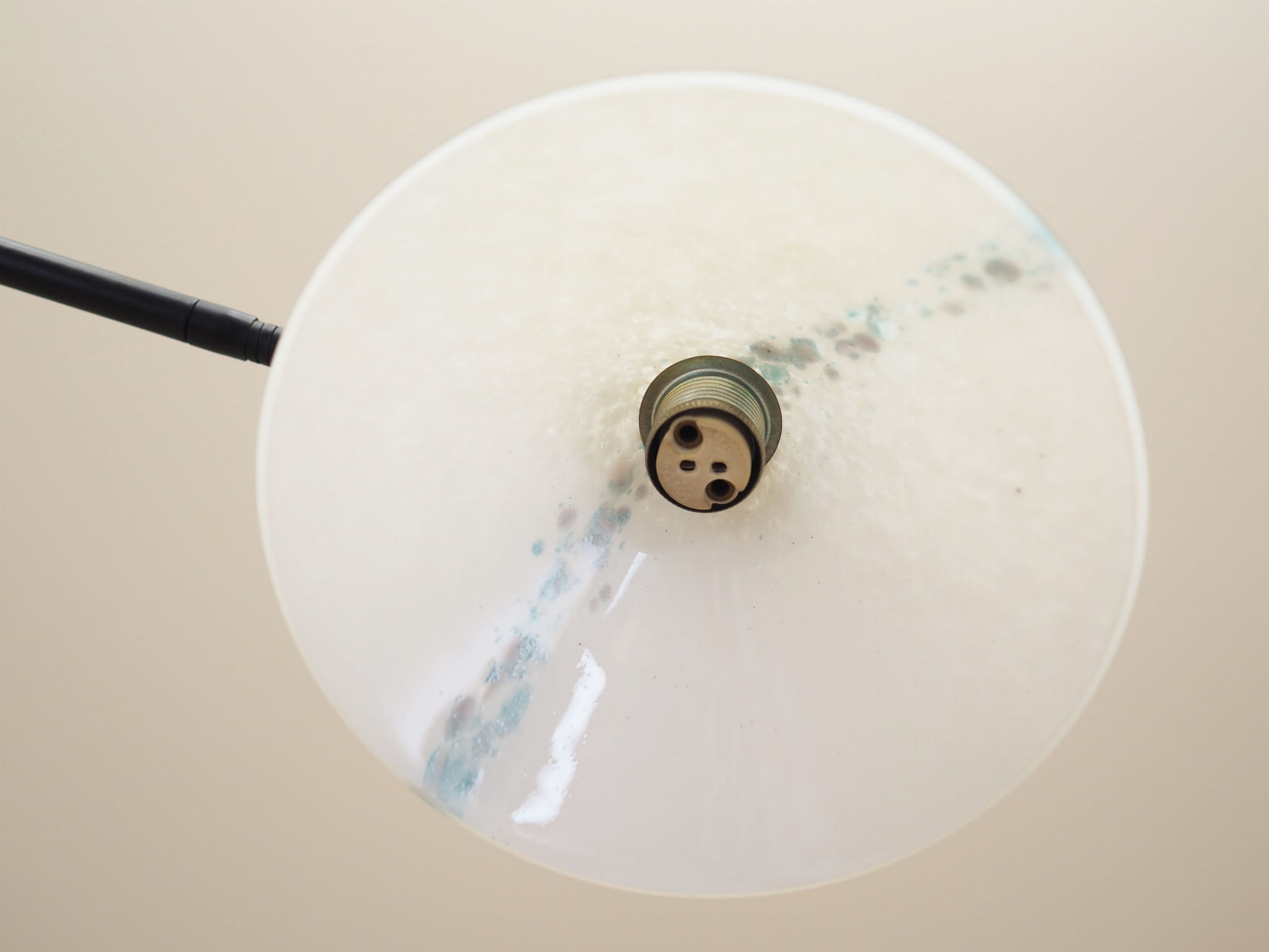 Stehlampe Metall Glas 1970er Jahre