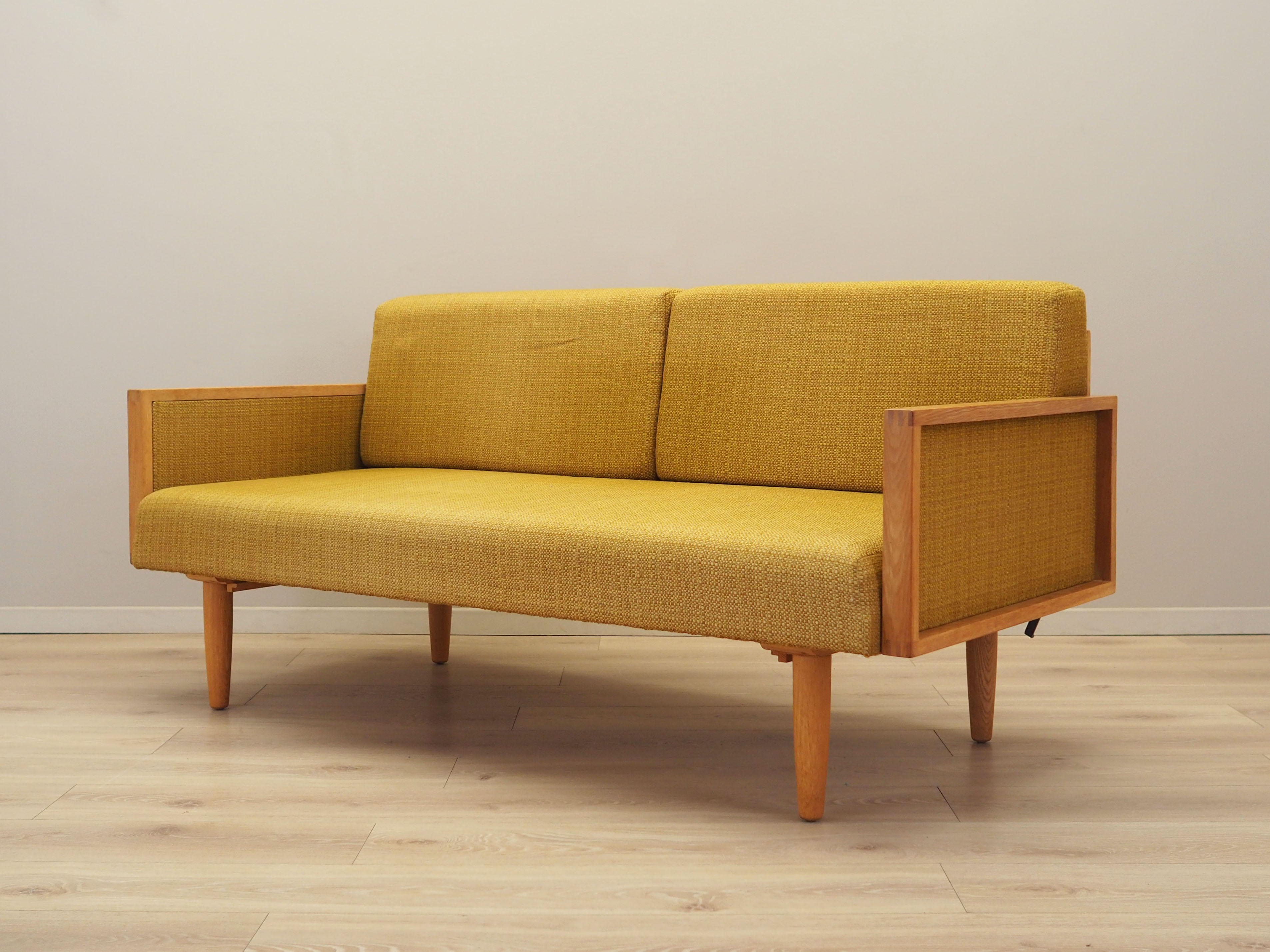 Sofa Eiche Gelb 1960er Jahre
