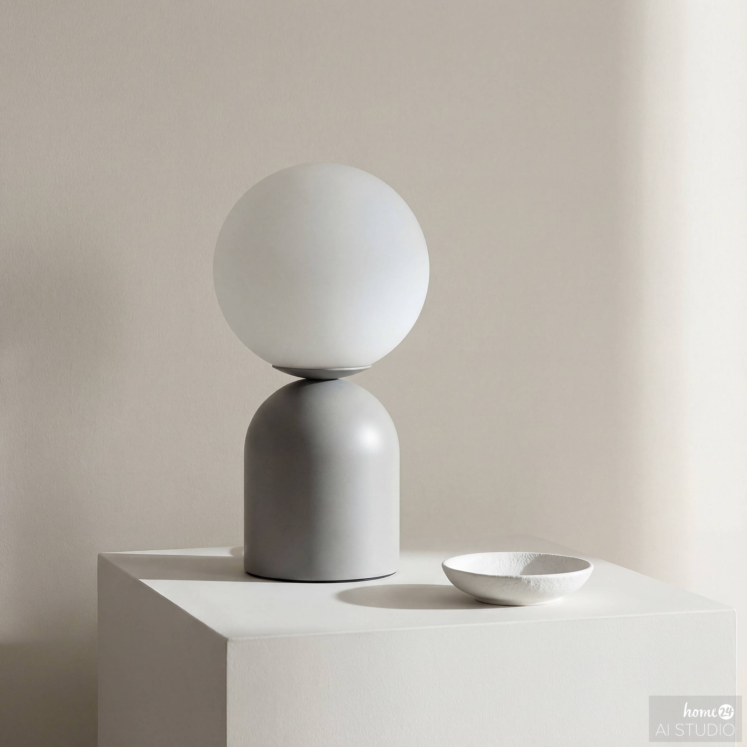 Ora Cordless Table Lamp Opal Glass Iron White Sage