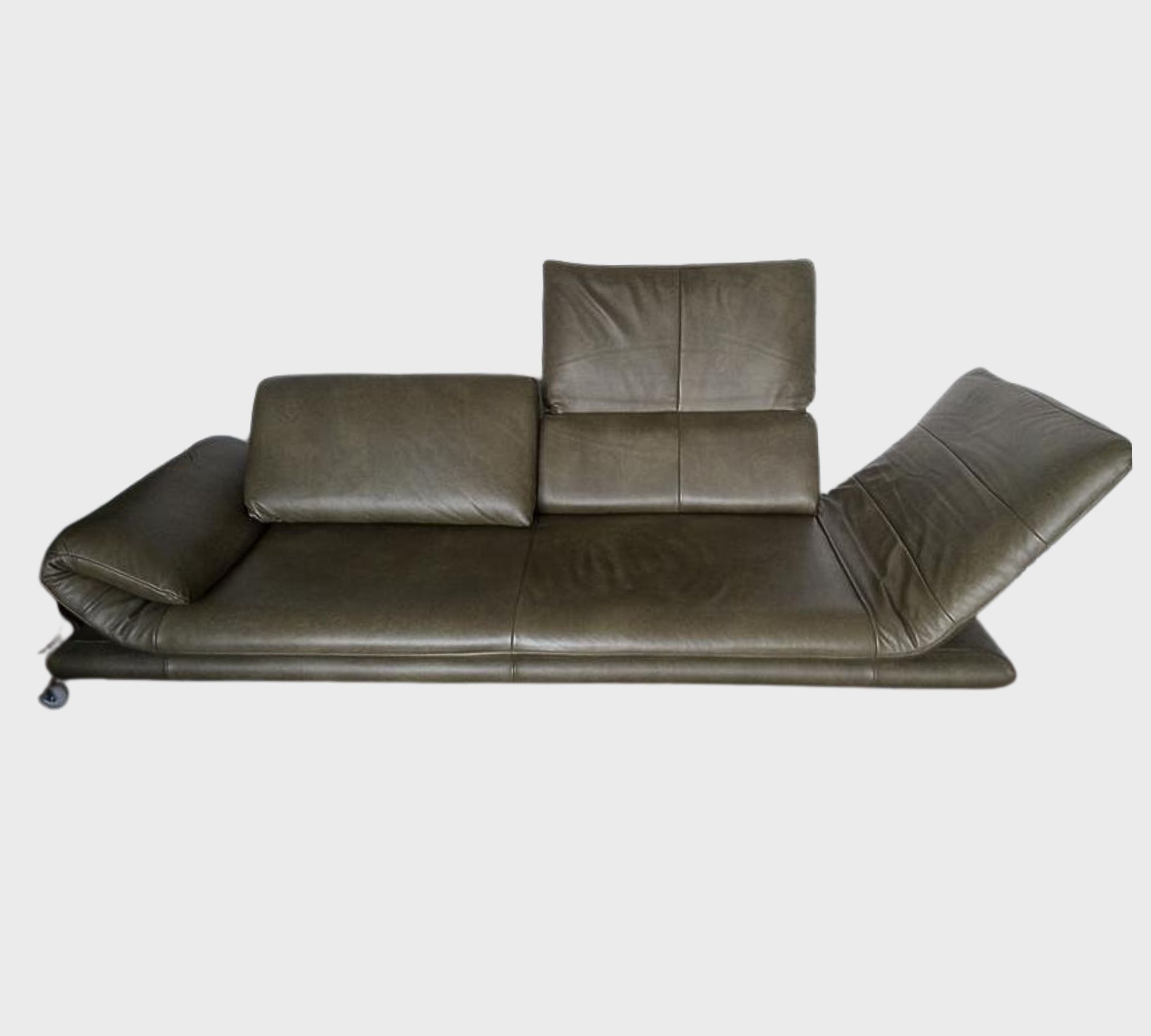 Sofa mit Armlehnen-und Rückenfunktionen Leder Dunkelgrün