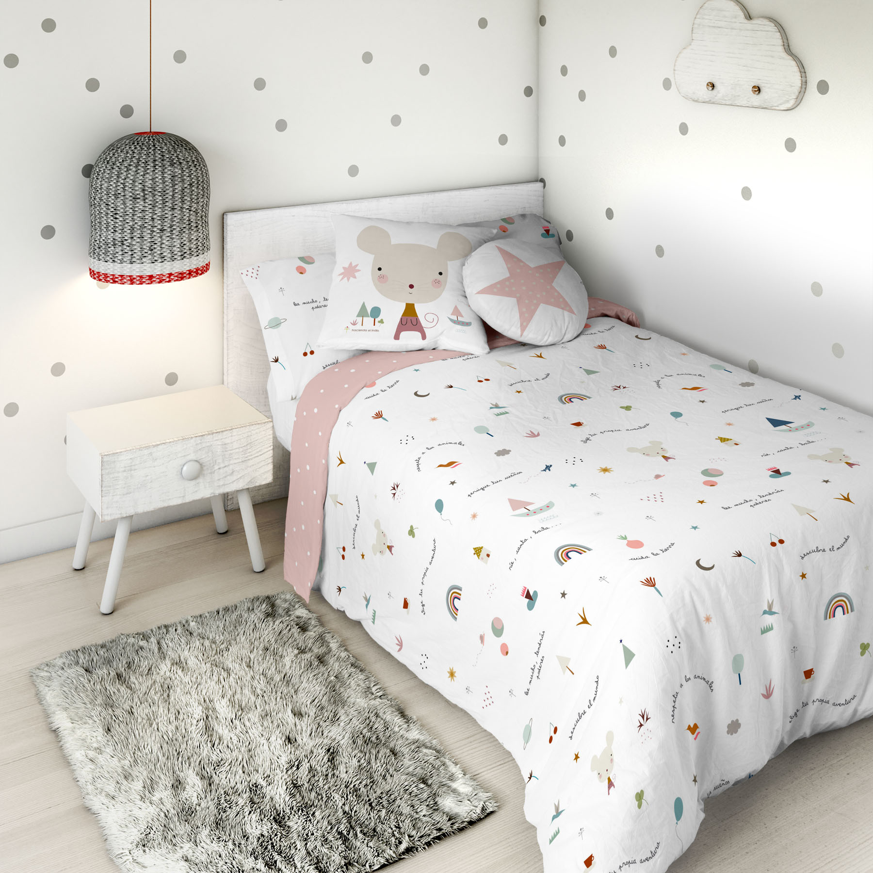 Bettbezug & Kopfkissenbezug  Bettbreite 90cm 100% Baumwolle