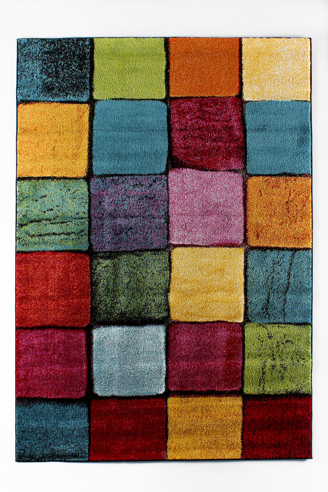 Colorful Square Carpet Multicolored