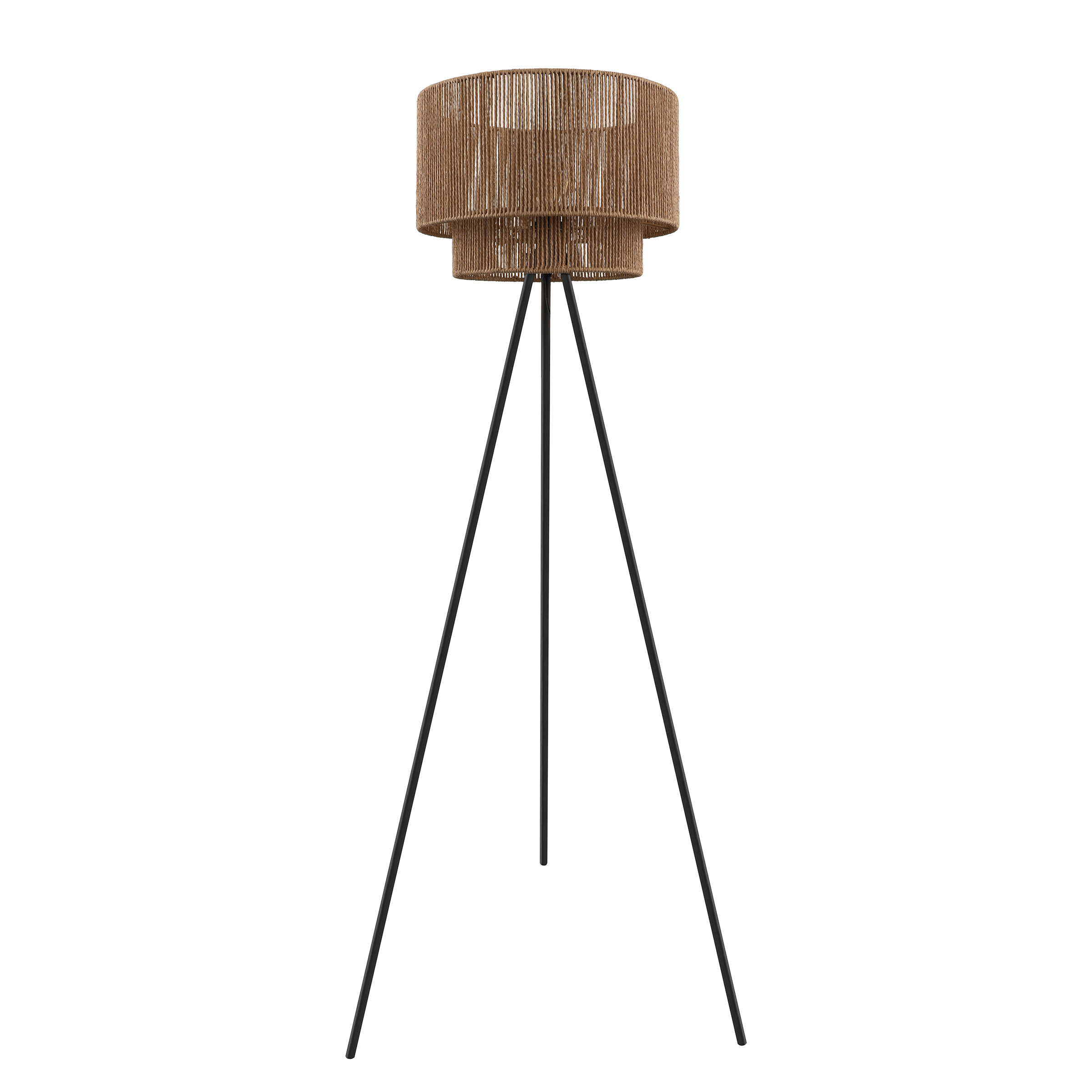 Torbet Stehleuchte Gusseisen Papier Schwarz