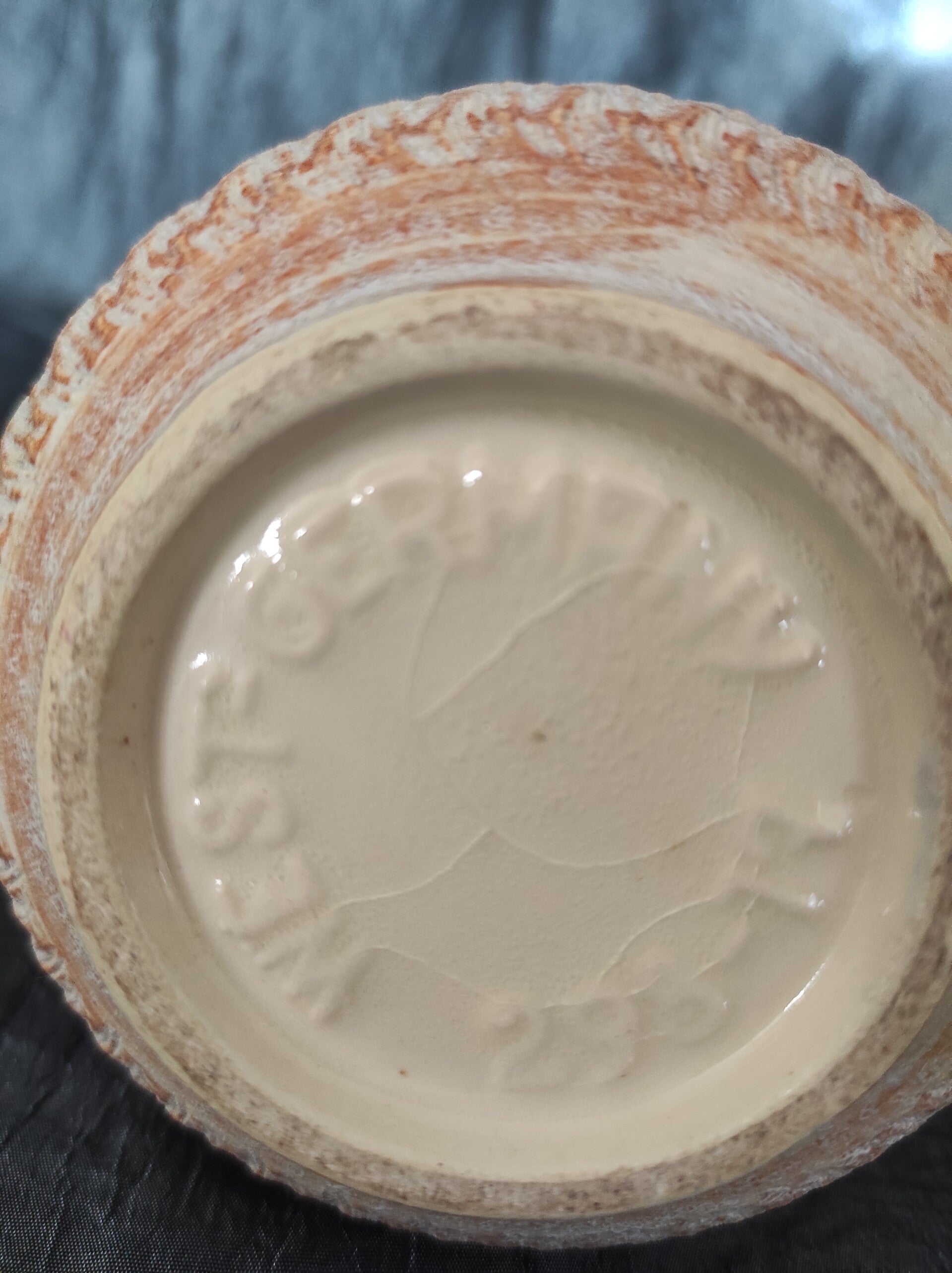 Vintage Keramikvase Beige Braun