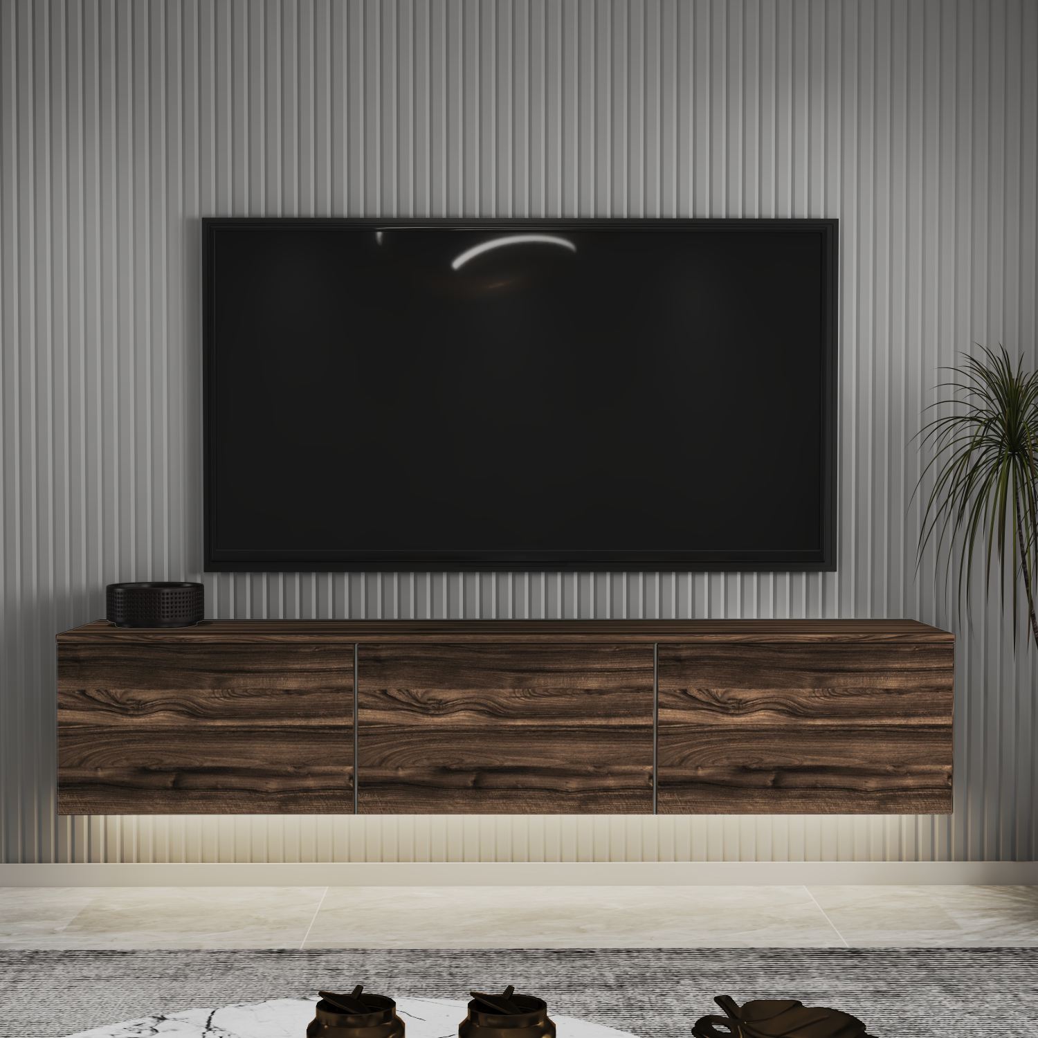 Neon TV Stand Chestnut
